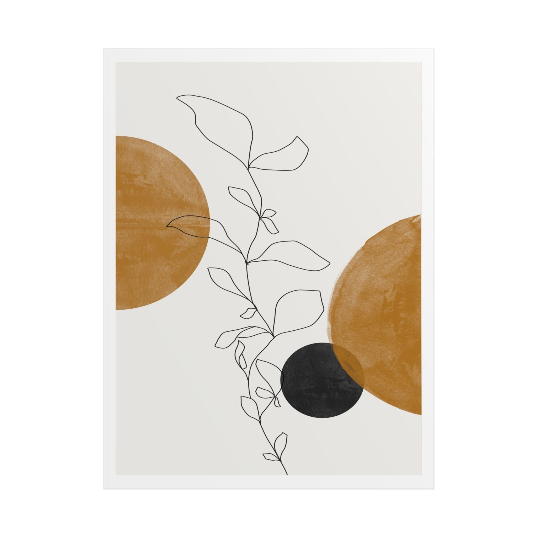 Amber Botanical Drift - Poster