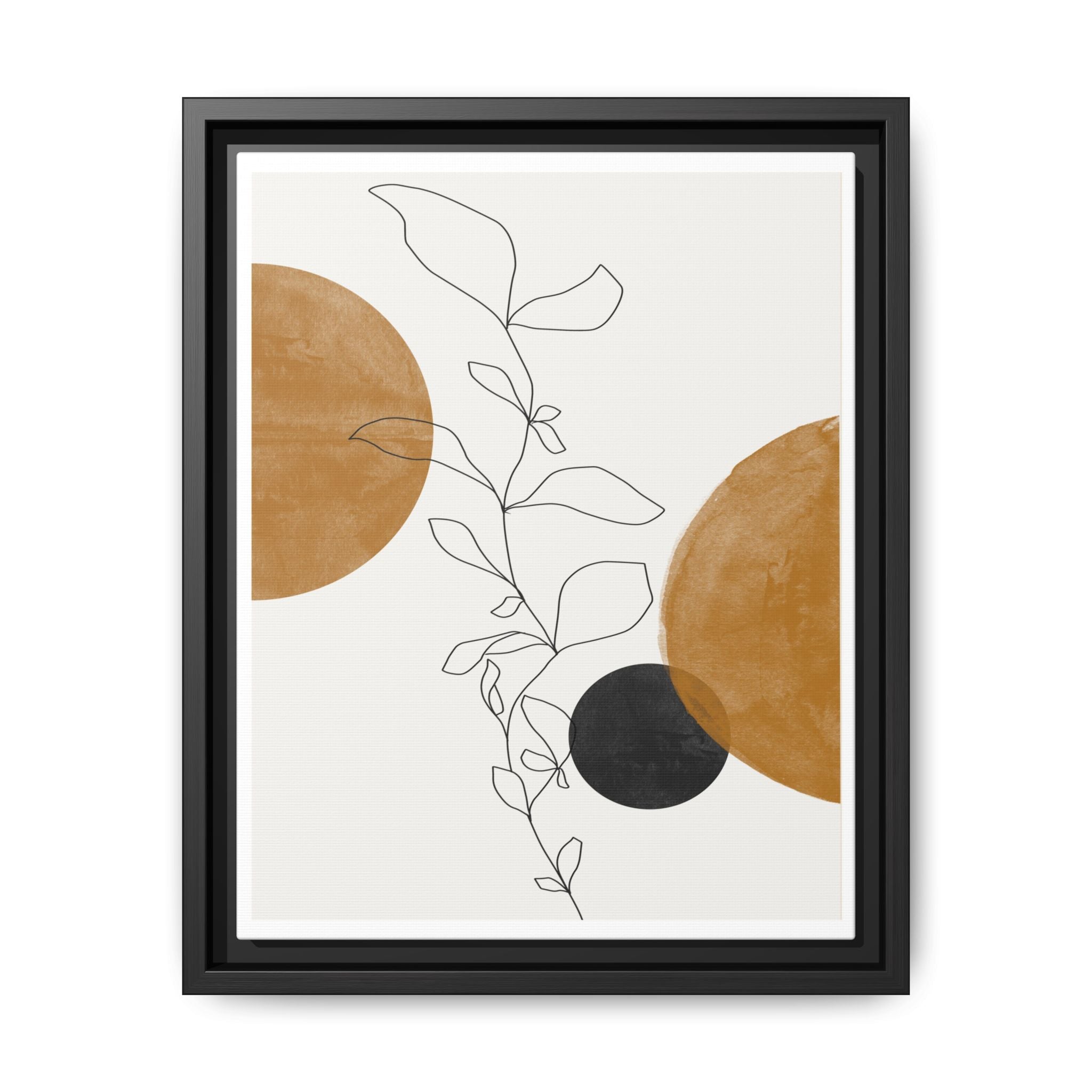 Amber Botanical Drift - Framed