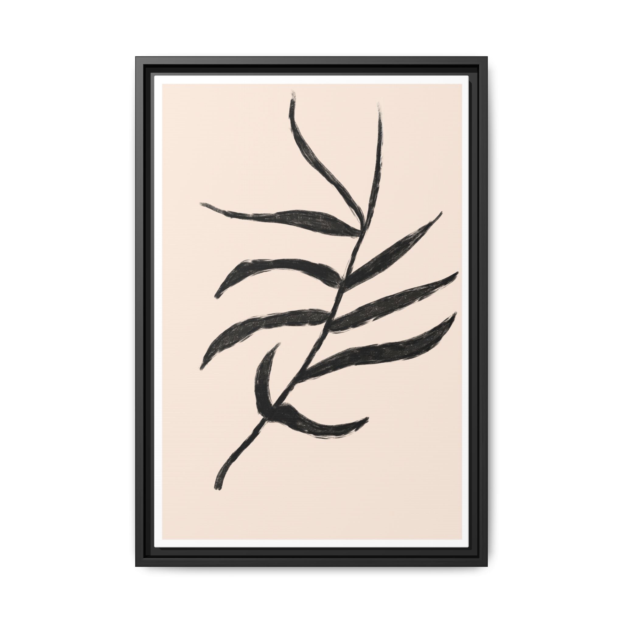 Ebony Frond Drift - Framed