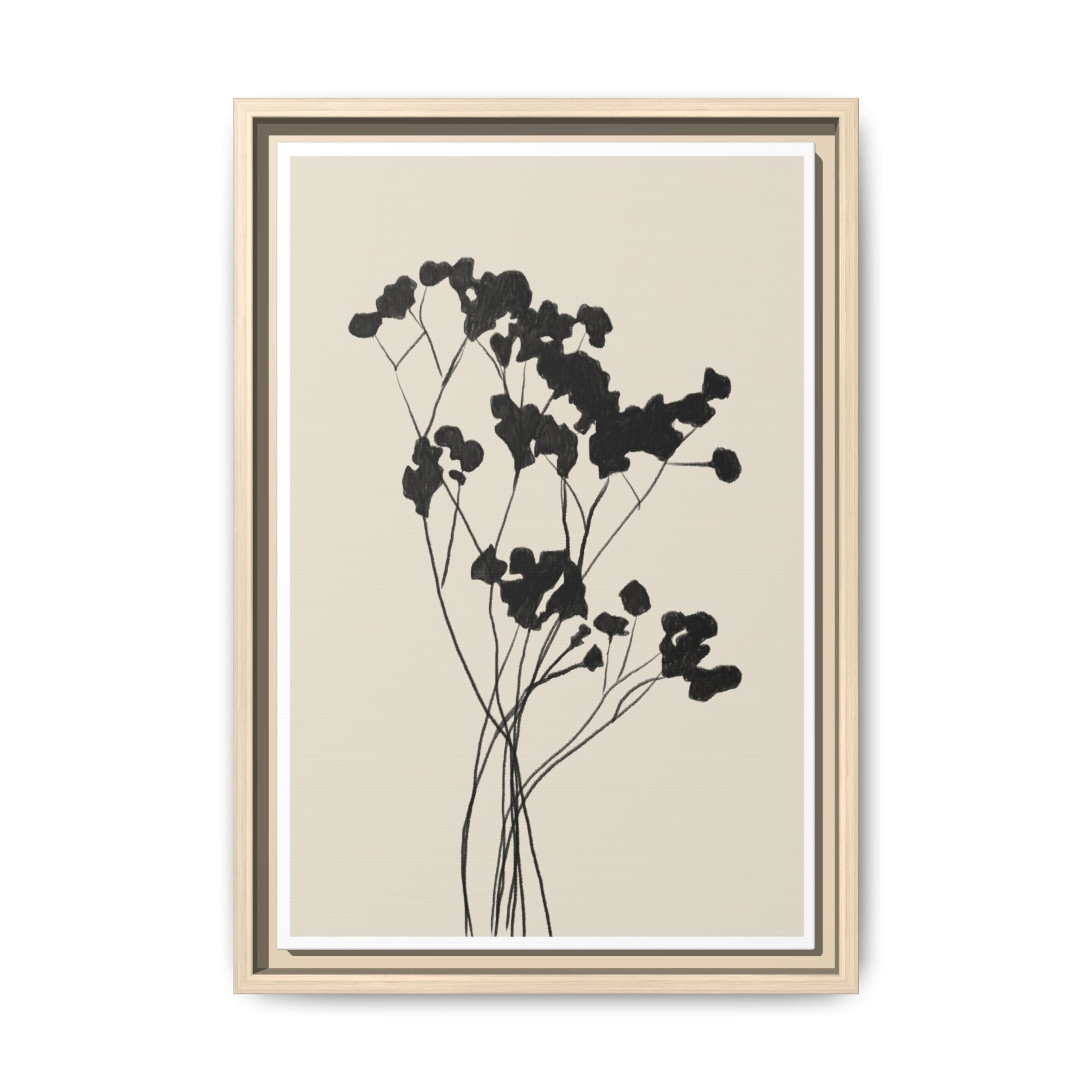 Velvet Bloom Silhouettes - Framed
