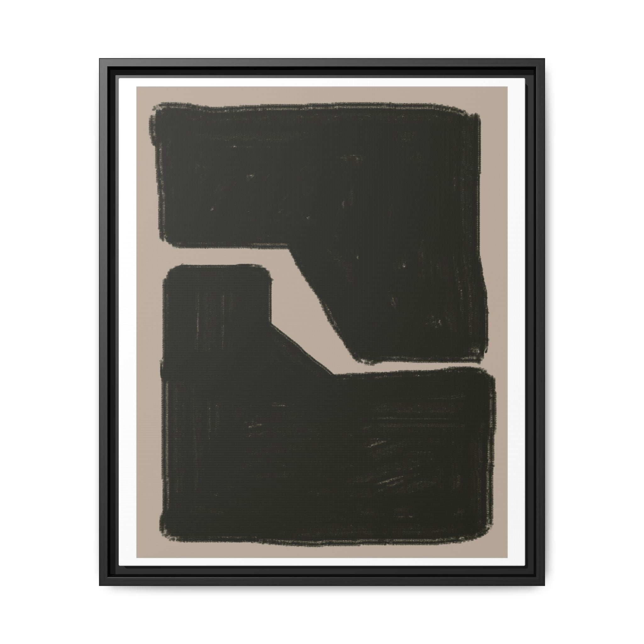 Midnight Geometry Passage - Framed