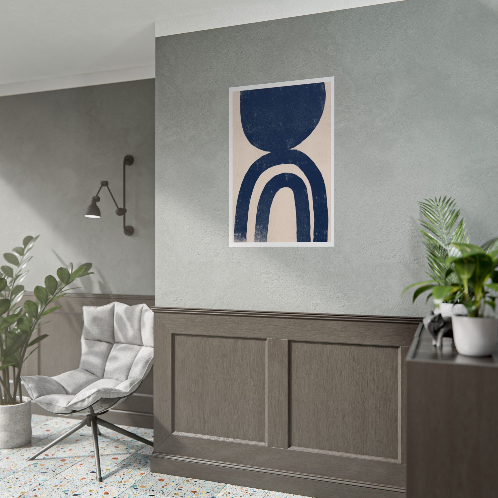 Indigo Arch Stillness - Poster