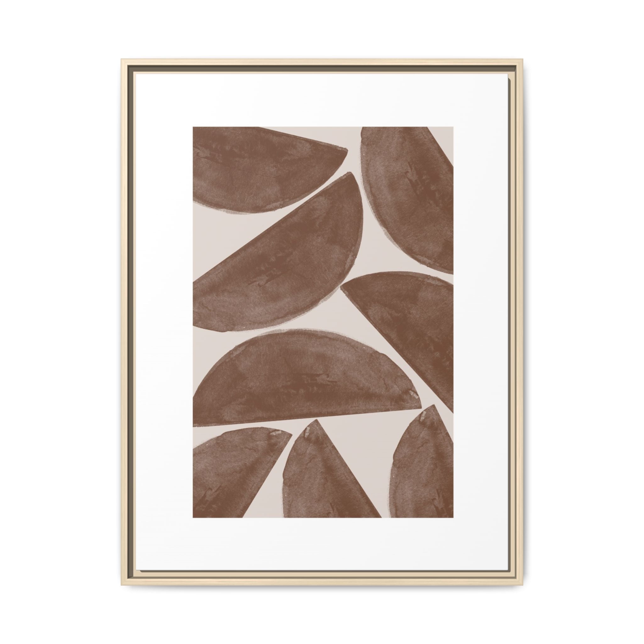 Terracotta Crescent Rhythm - Framed