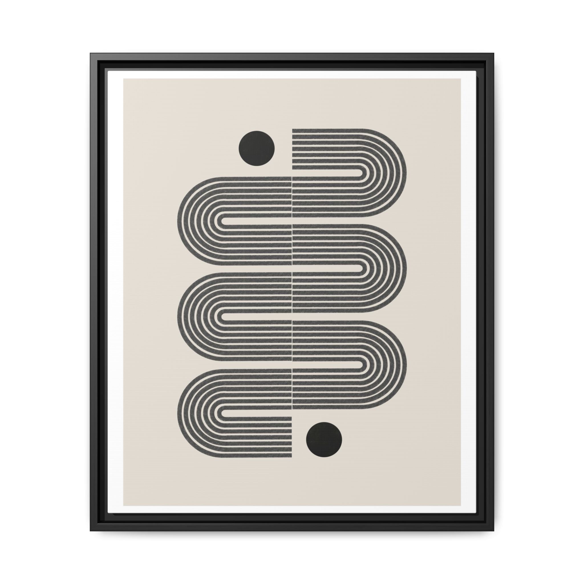 Midnight Circuit Flow - Framed
