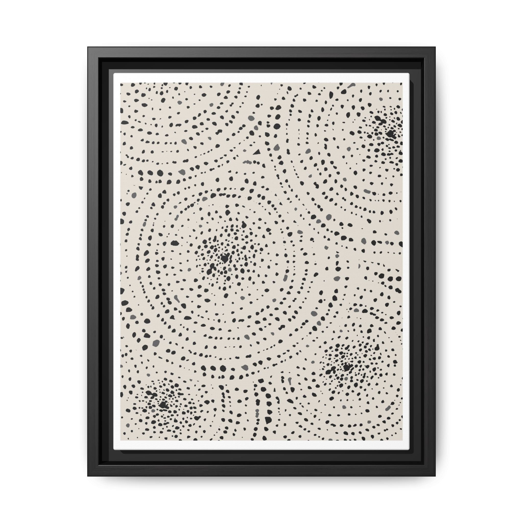 Celestial Pebble Drift Patterns - Framed