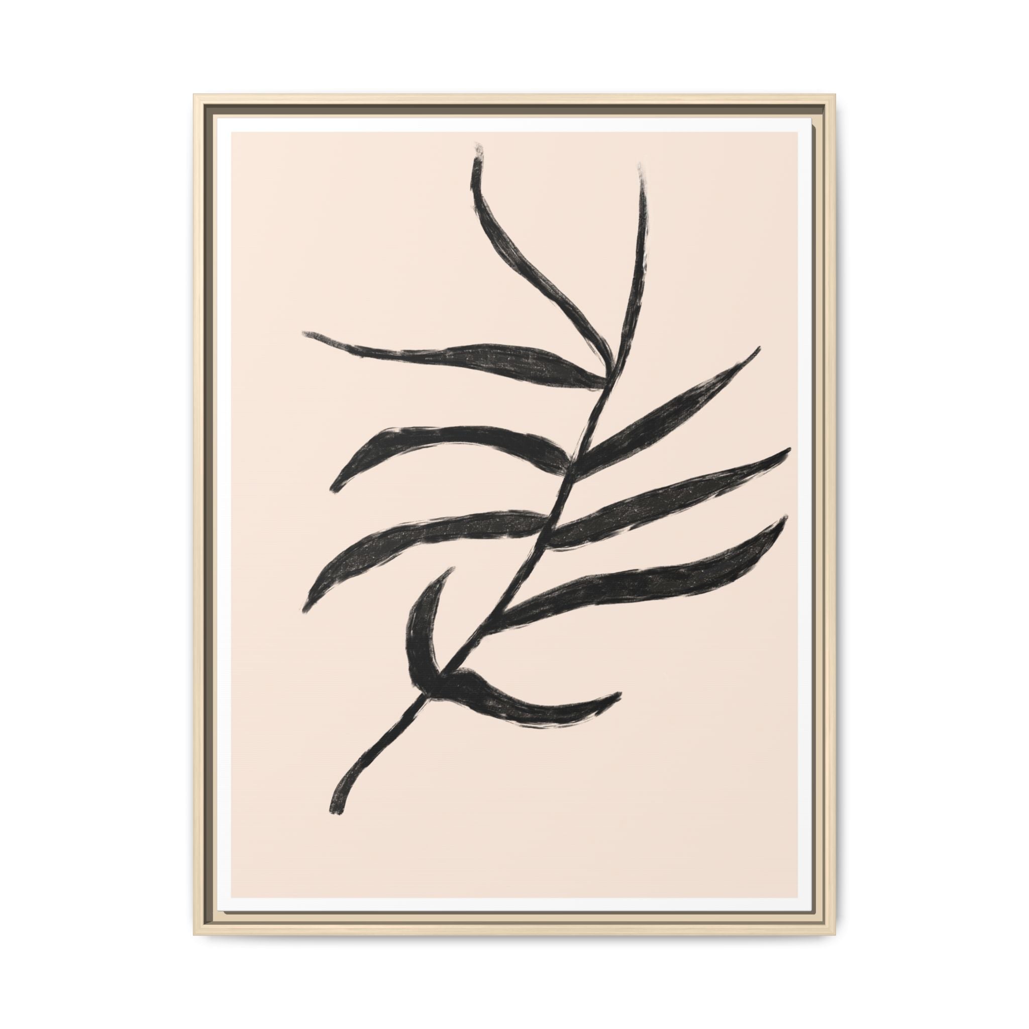 Ebony Frond Drift - Framed