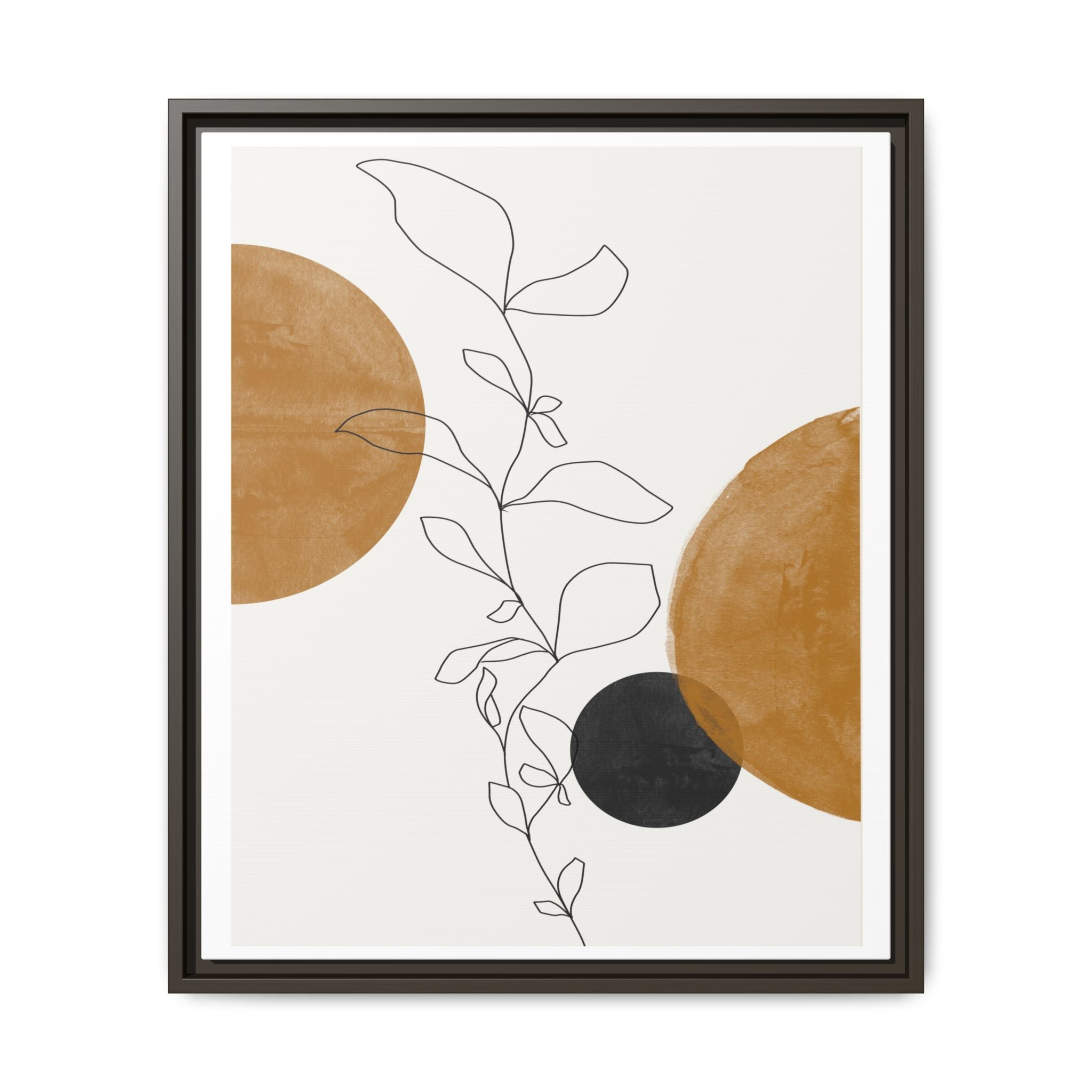 Amber Botanical Drift - Framed