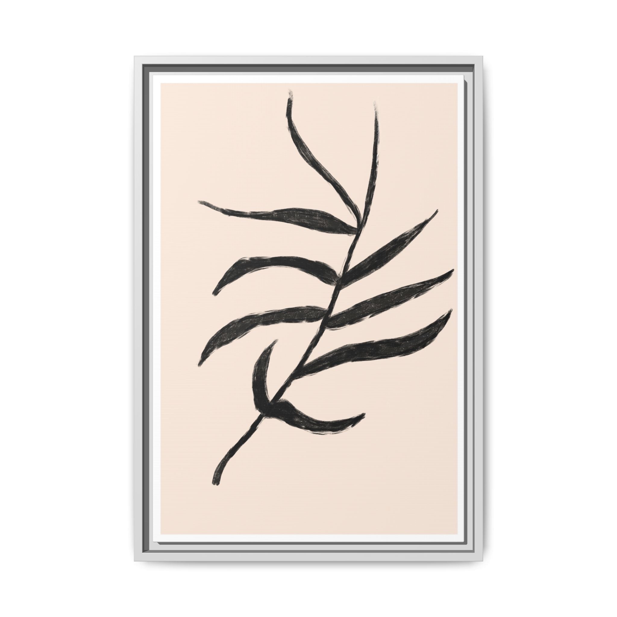 Ebony Frond Drift - Framed