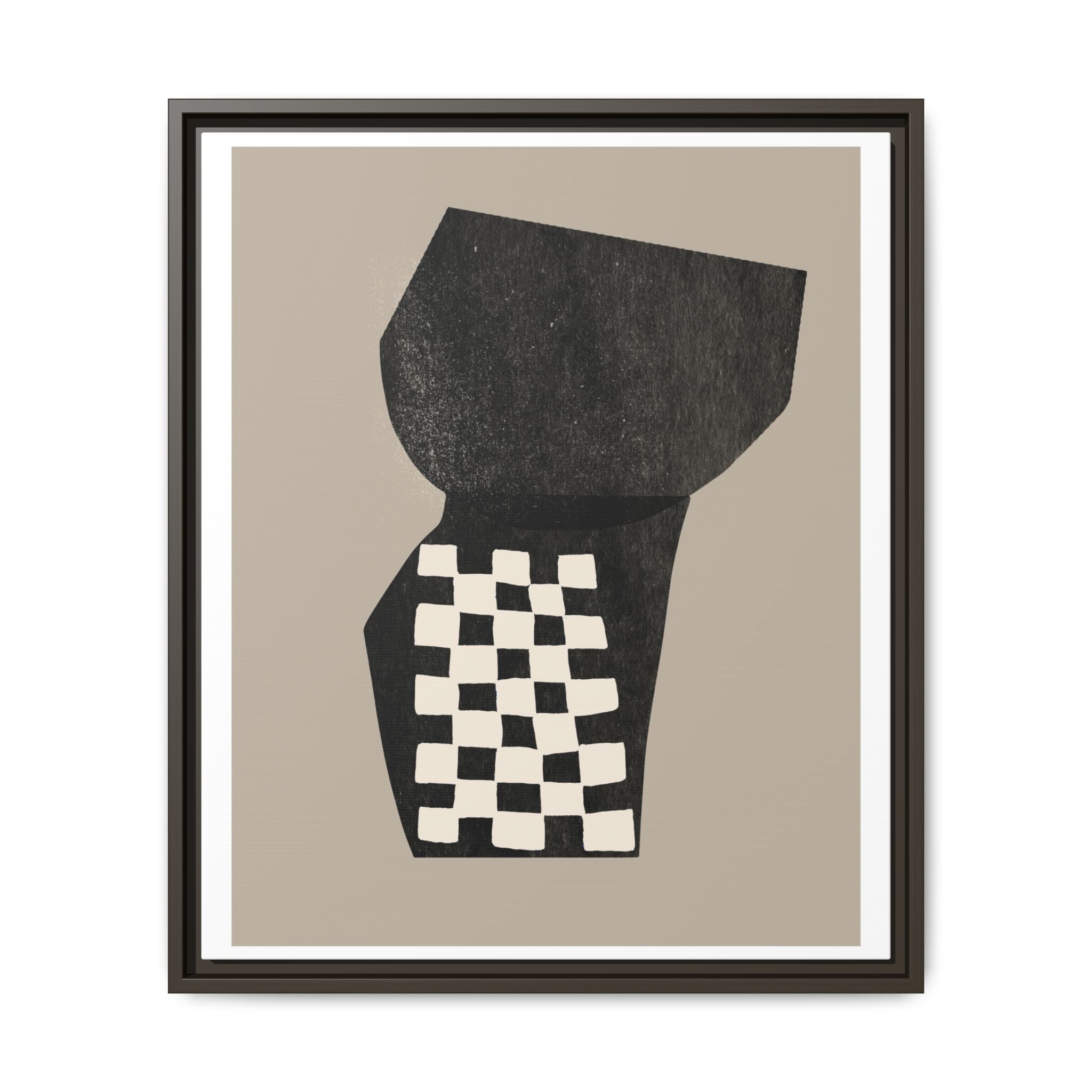 Noir Mosaic Form Balance - Framed