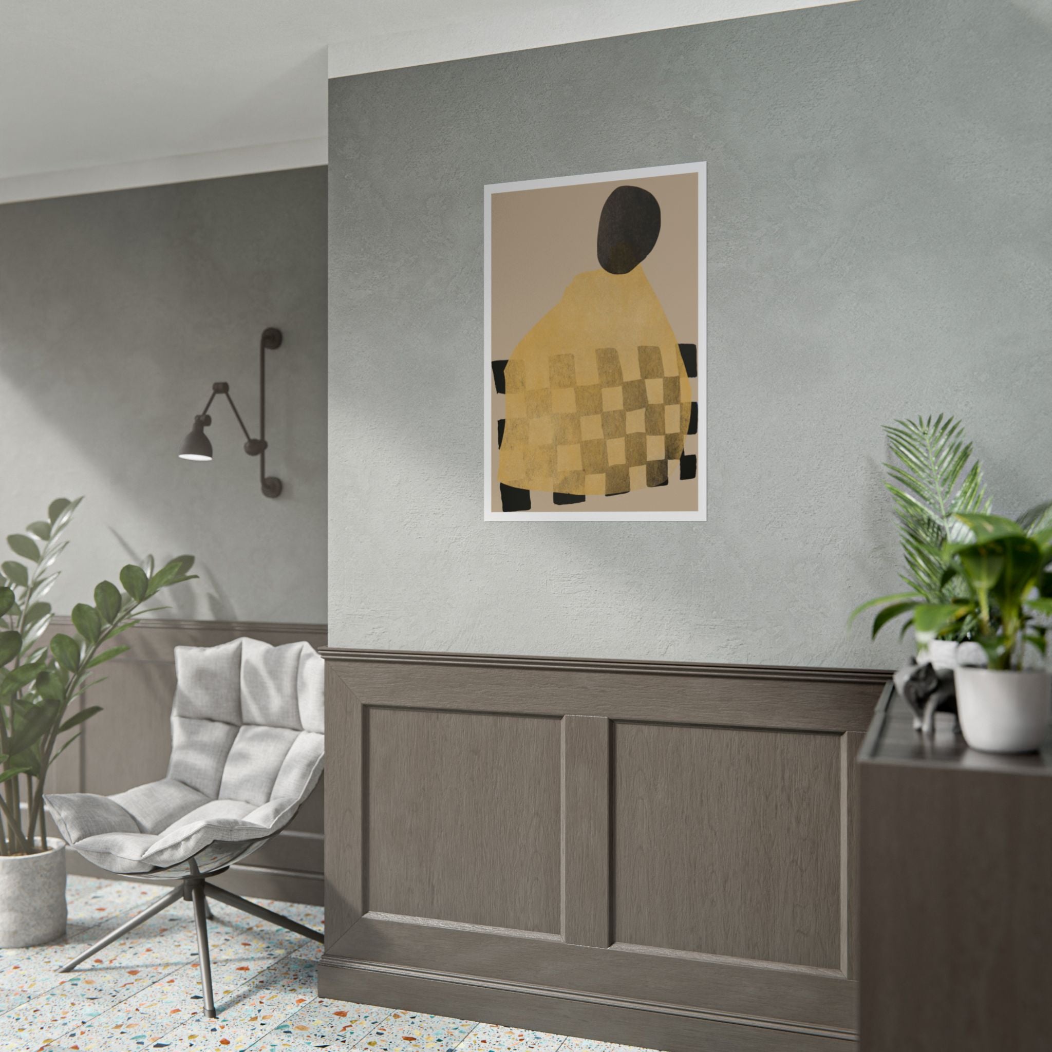 Golden Hearth Pattern Drift - Poster