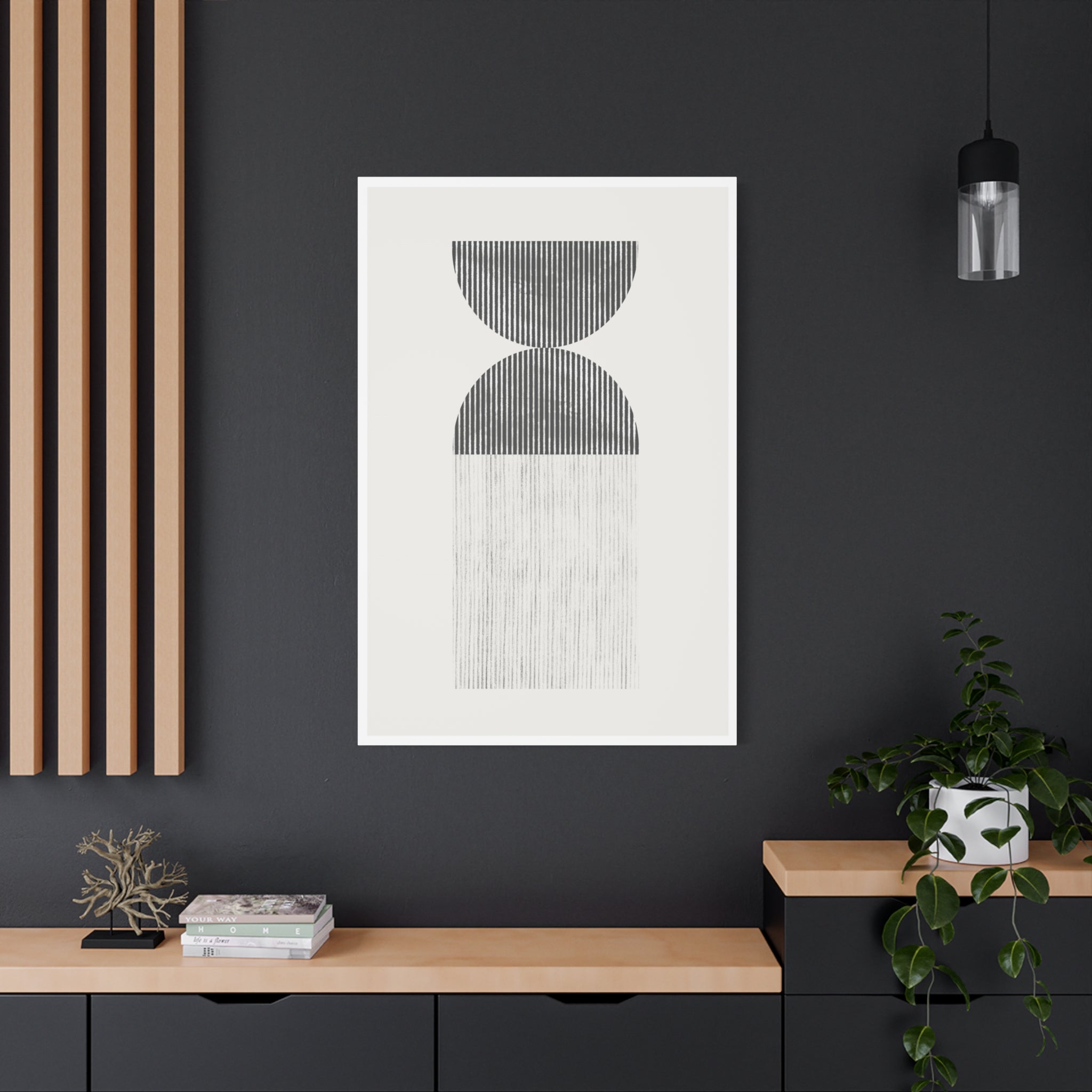 Monochrome Drift Balance - Canvas