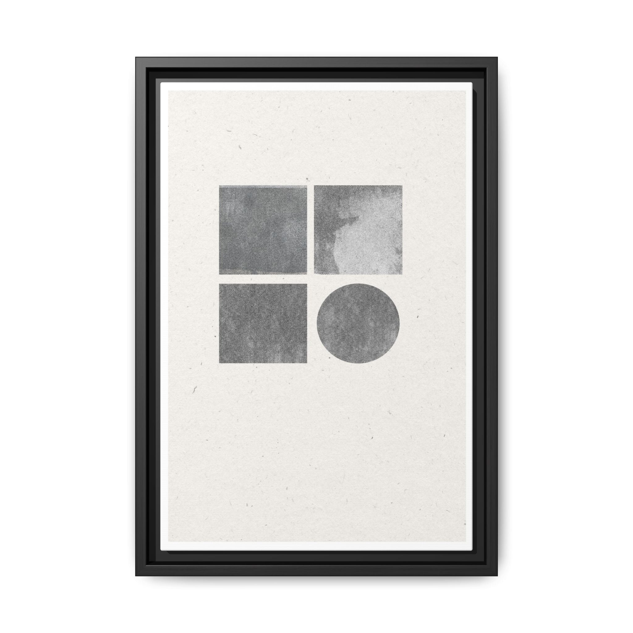 Muted Geometry Quartet - Framed