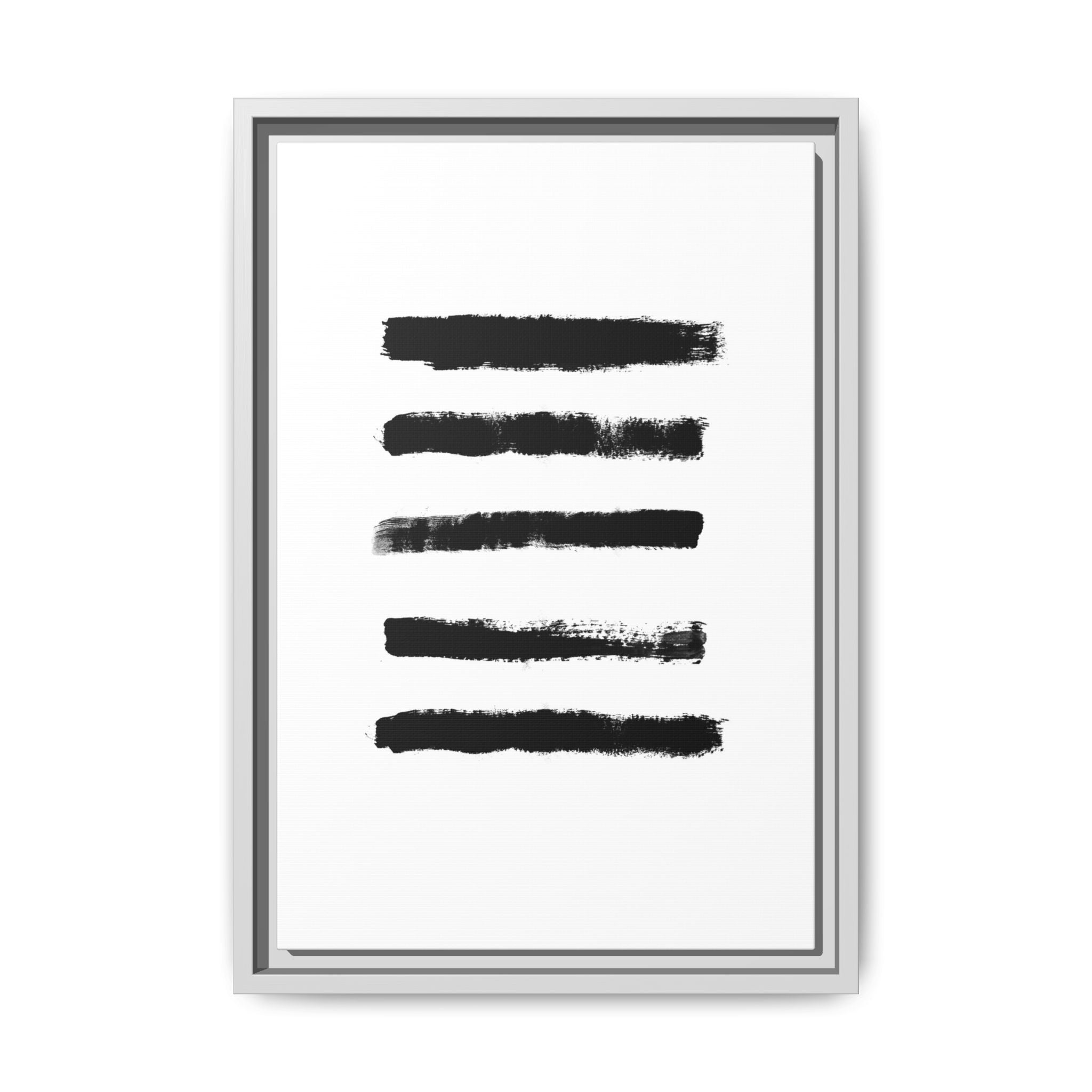 Obsidian Silence Strokes - Framed