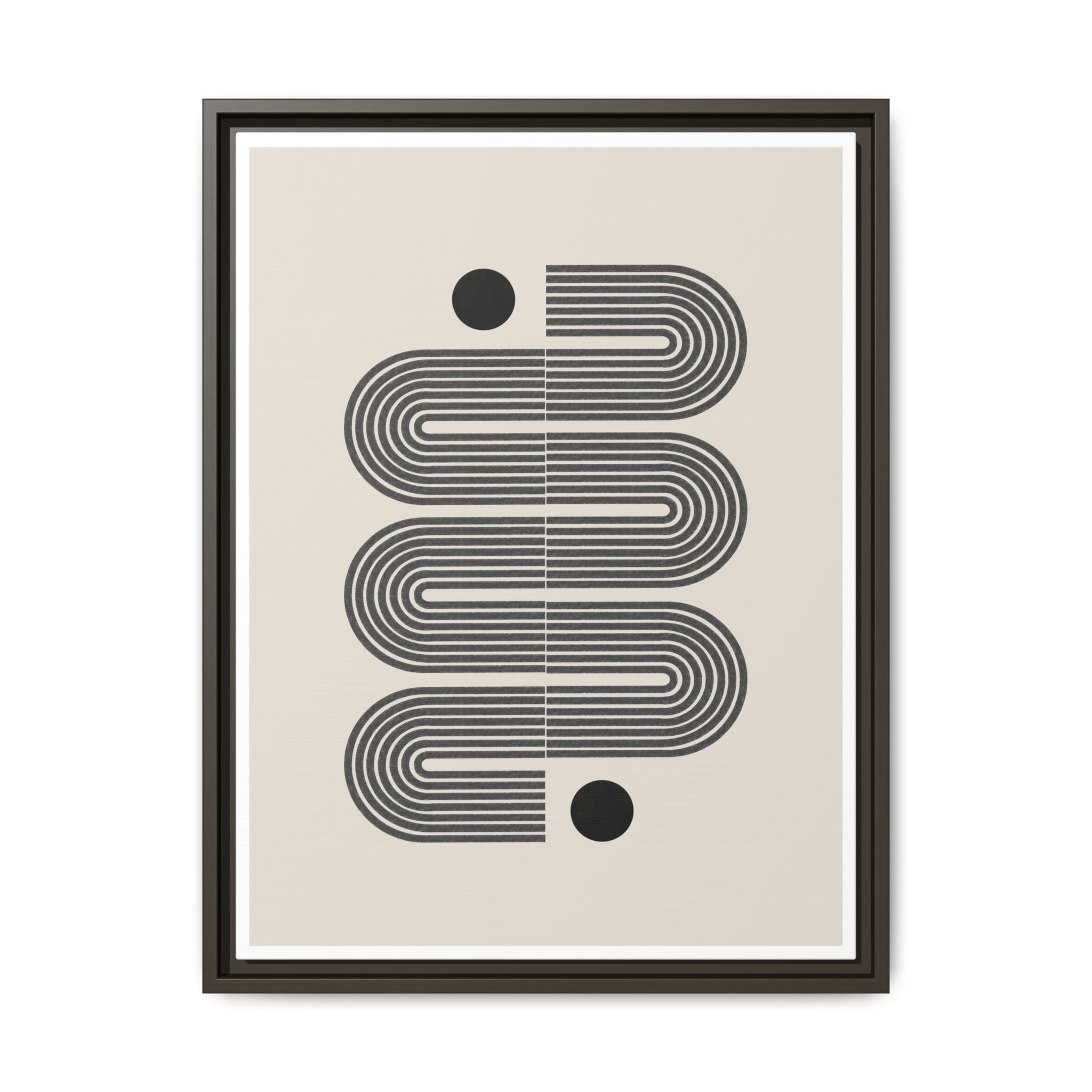 Midnight Circuit Flow - Framed