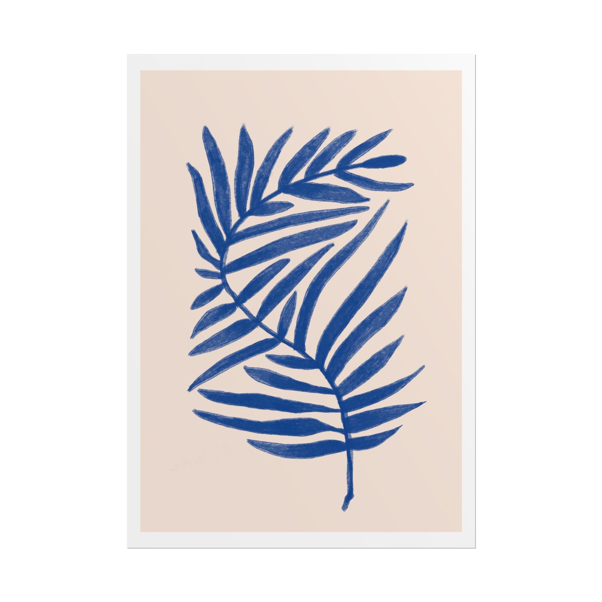 Sapphire Frond Harmony - Poster
