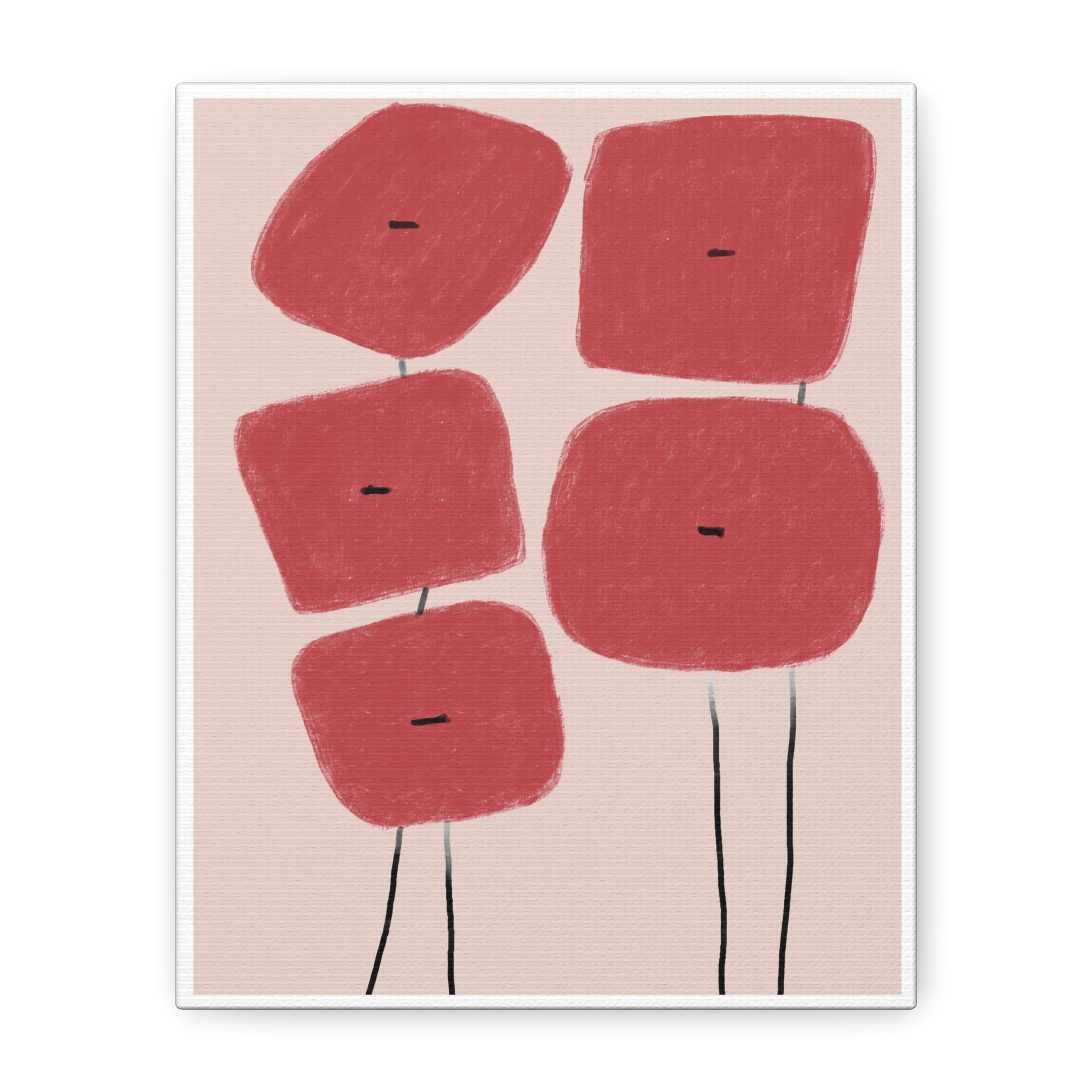 Crimson Quiet Balance - Canvas