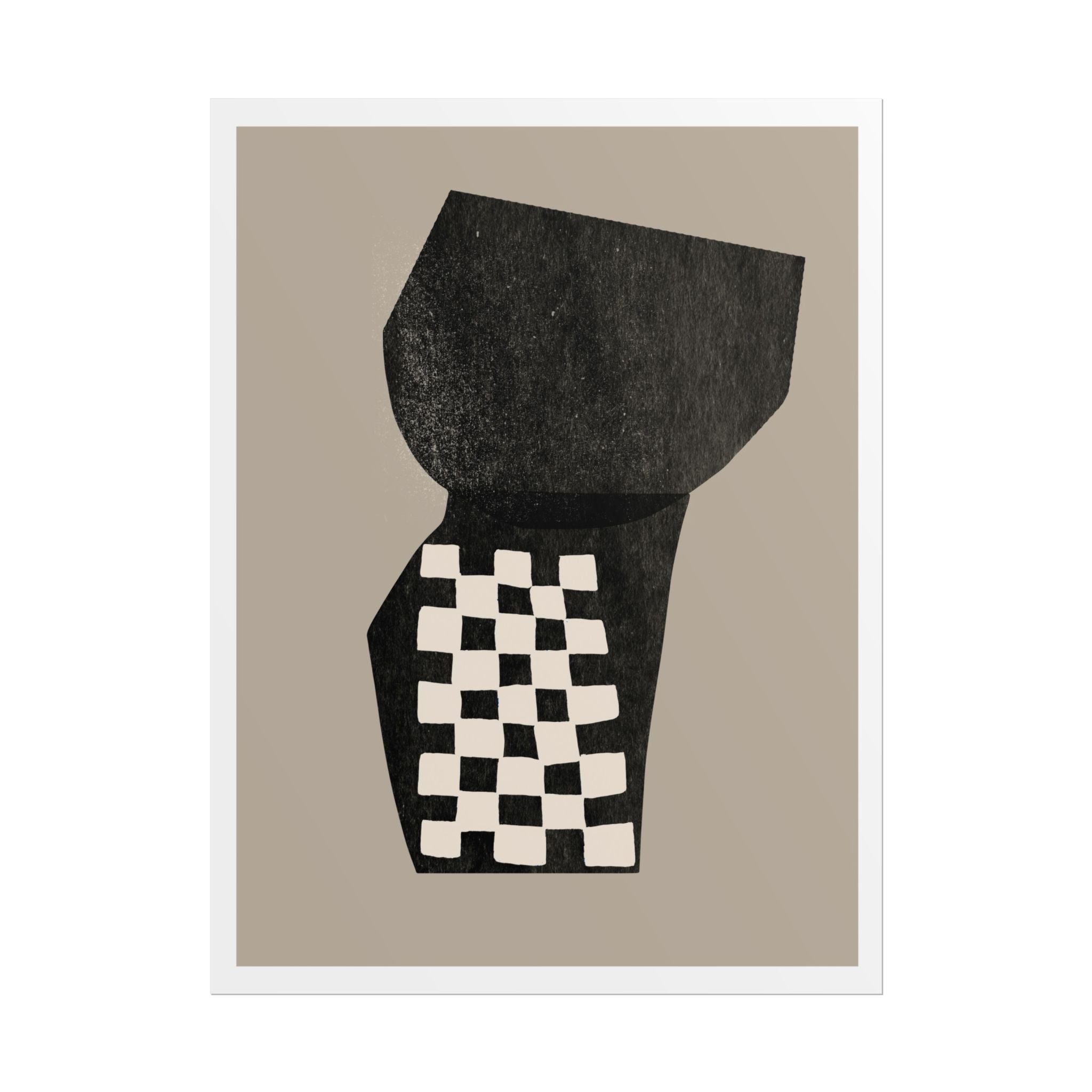 Noir Mosaic Form Balance - Poster