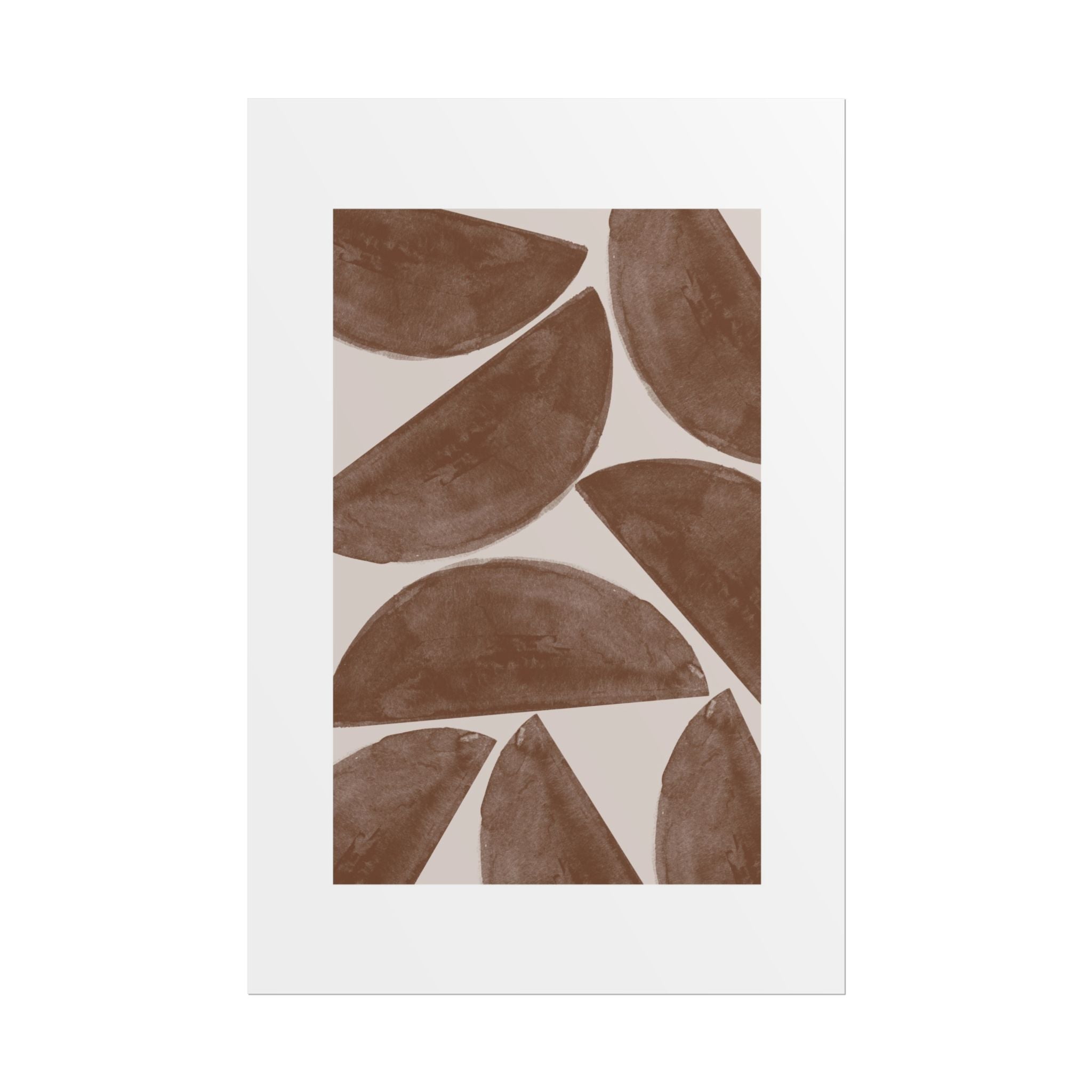 Terracotta Crescent Rhythm - Poster