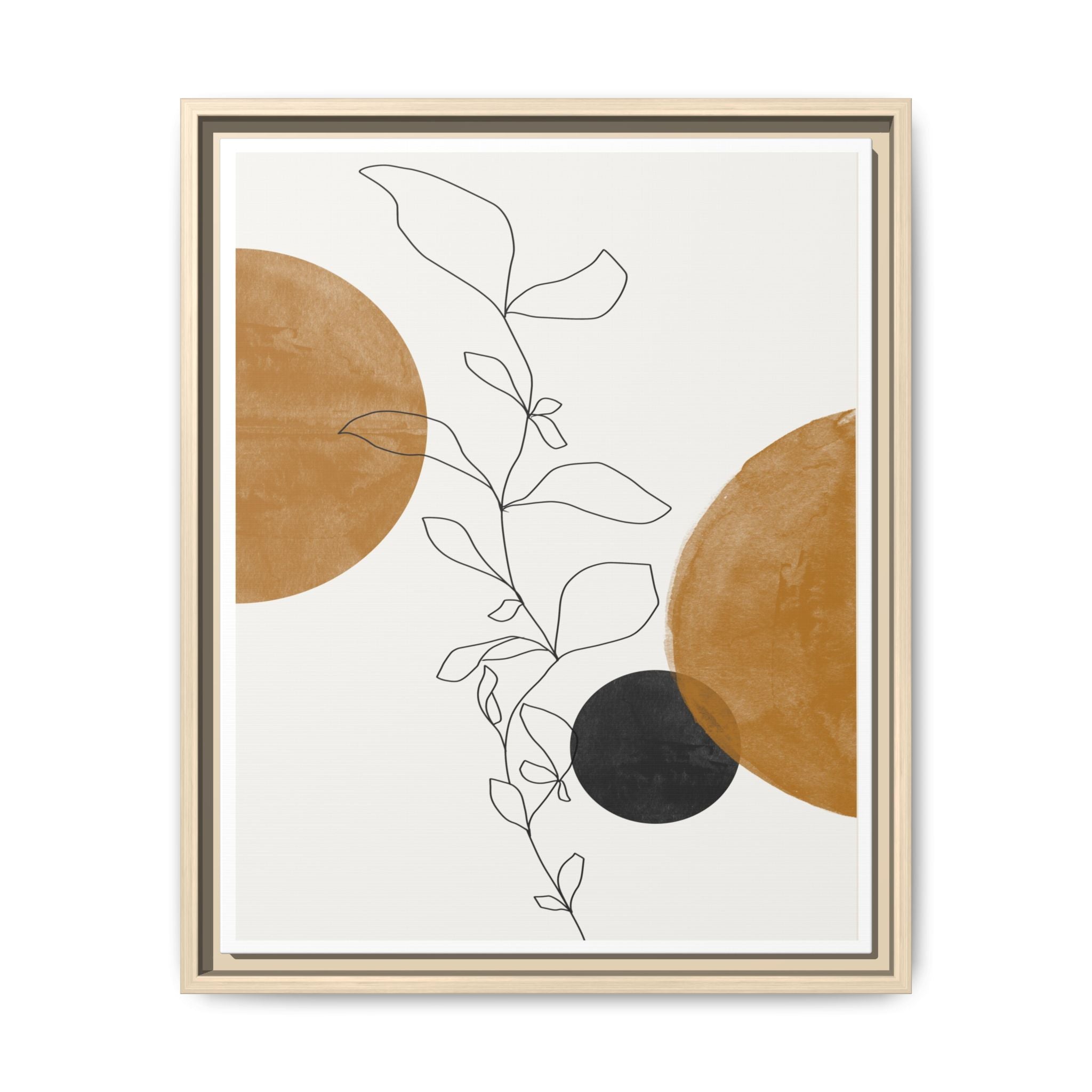 Amber Botanical Drift - Framed
