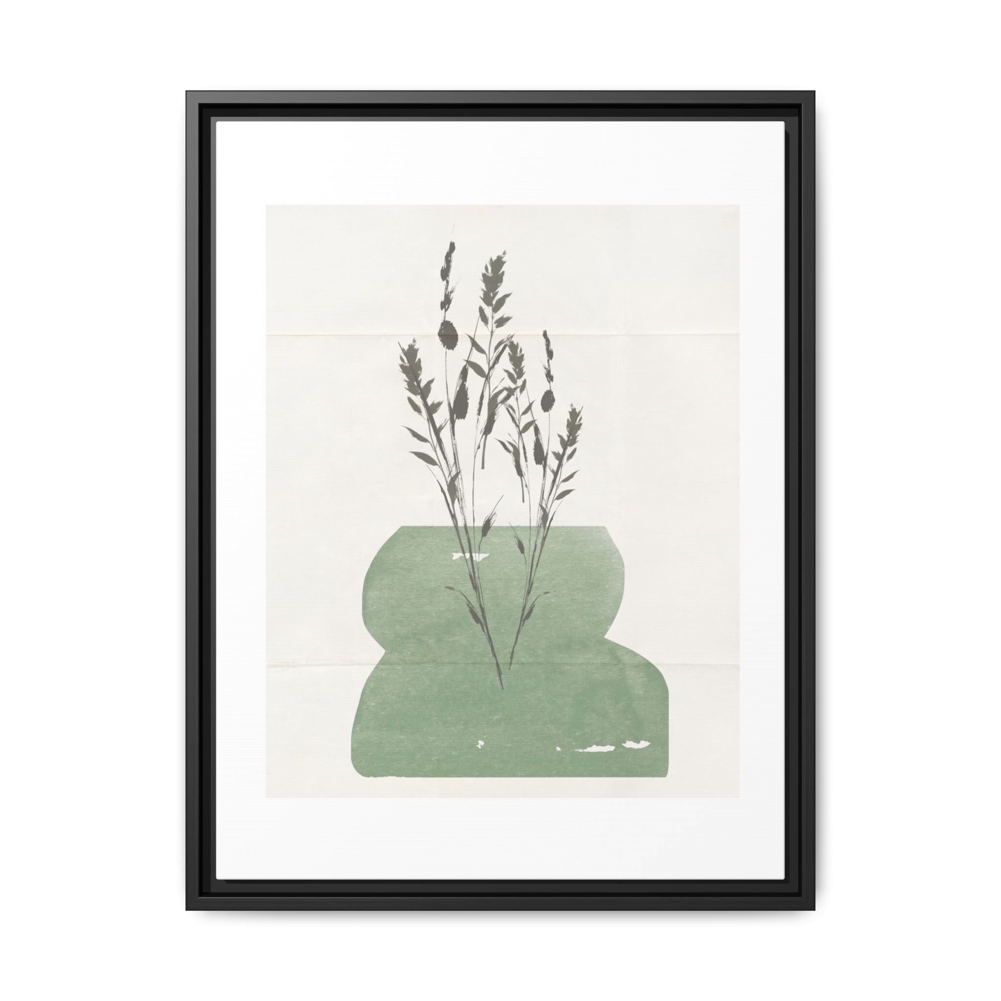 Sage Meadow Silhouette - Framed