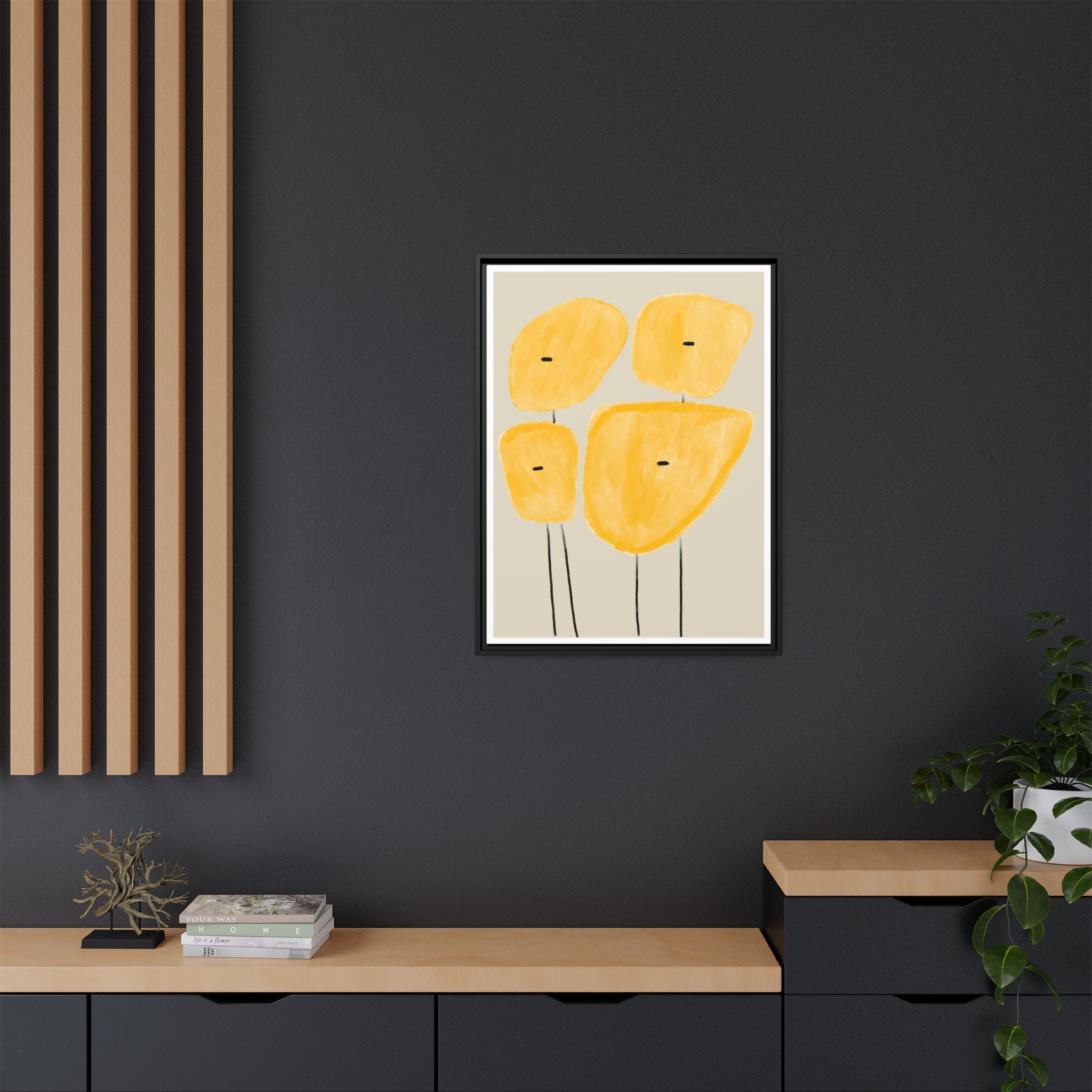 Golden Meadow Figures - Framed
