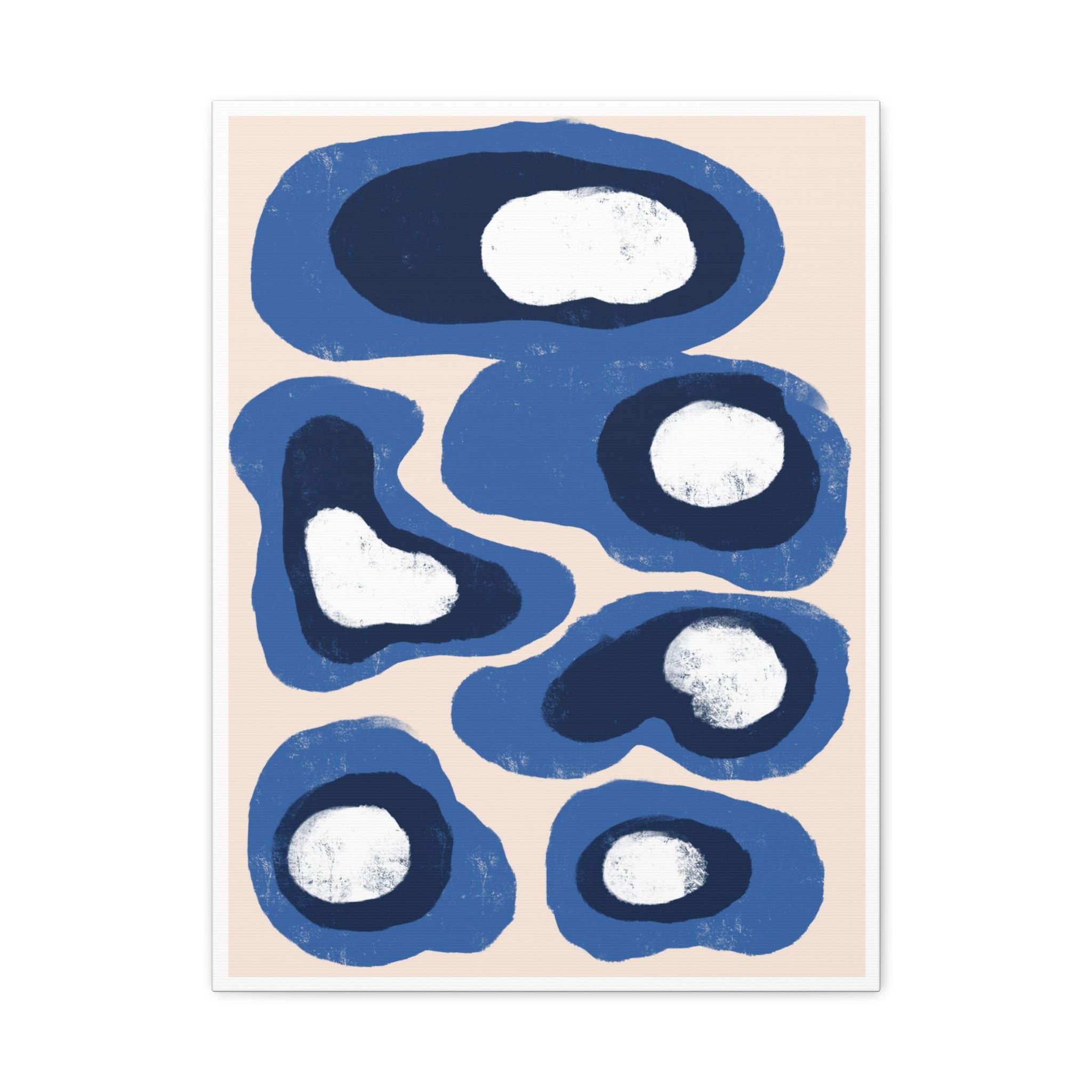 Indigo Orbit Mosaic - Canvas