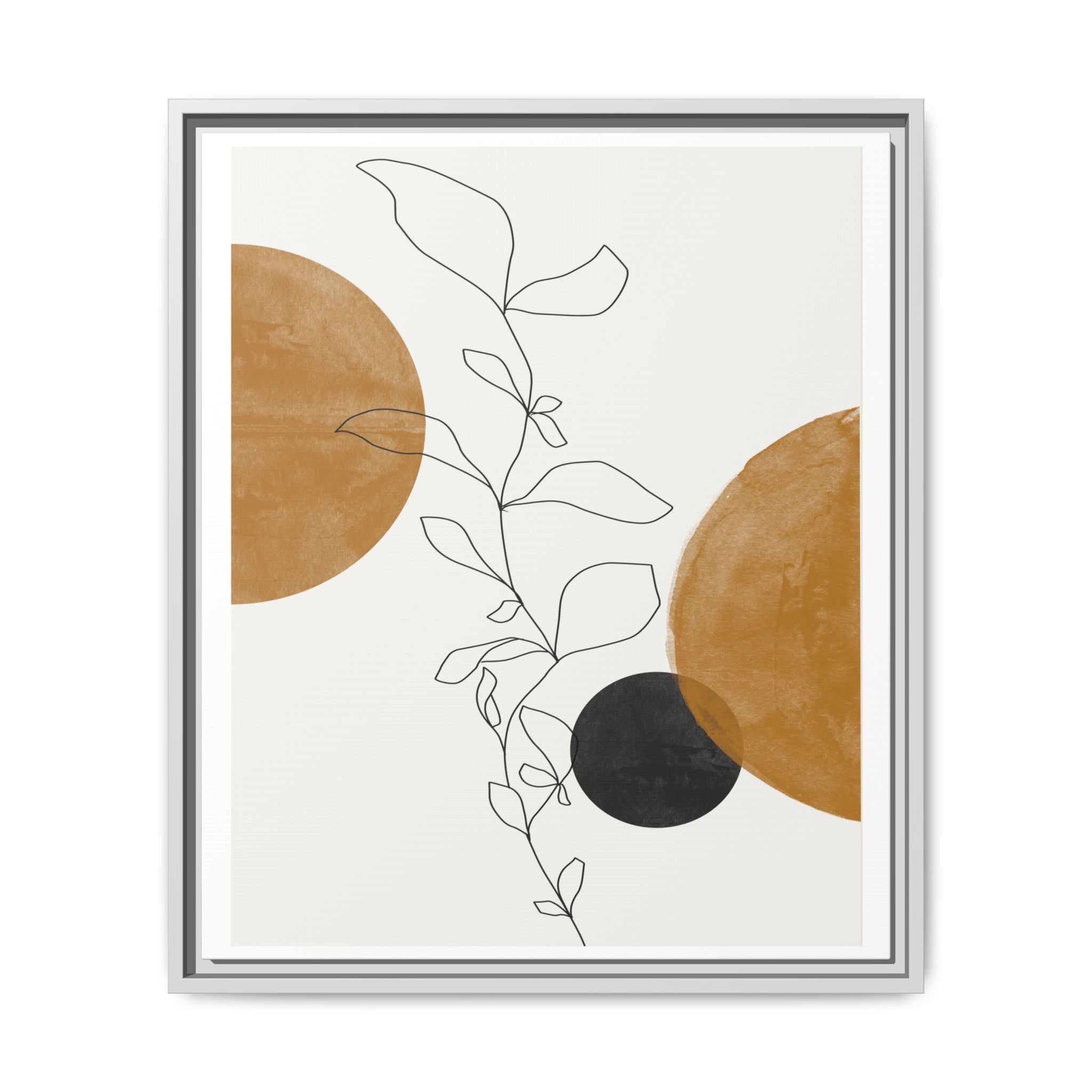 Amber Botanical Drift - Framed