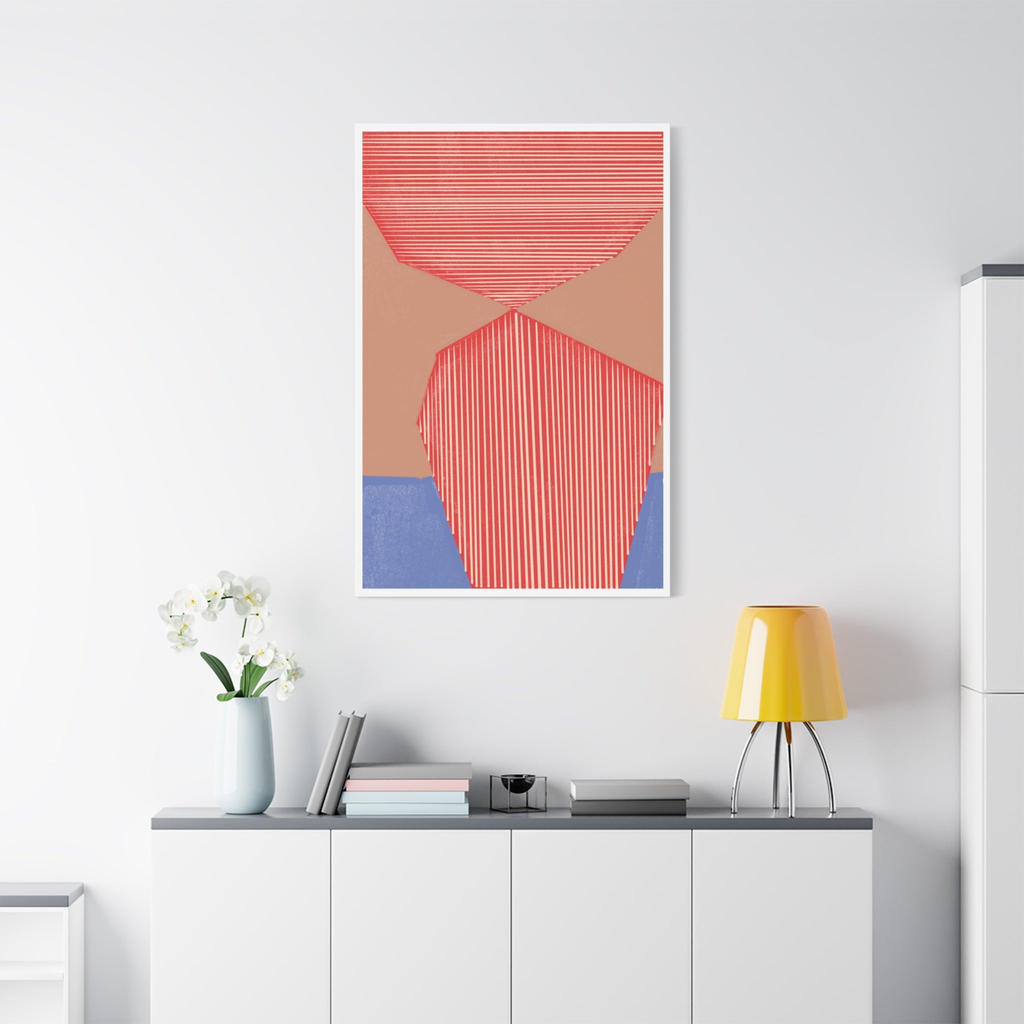 Crimson Axis Drift - Canvas
