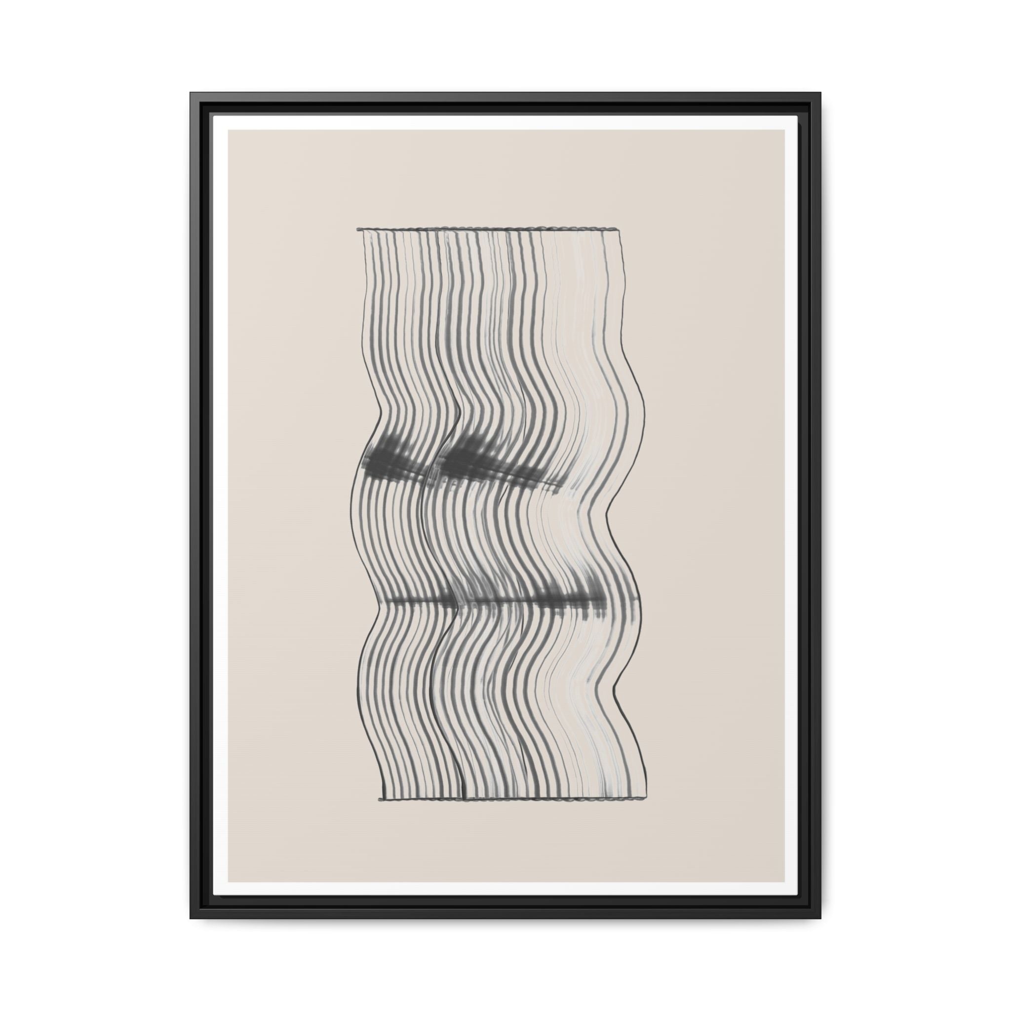Velvet Ripple Linework Flow - Framed