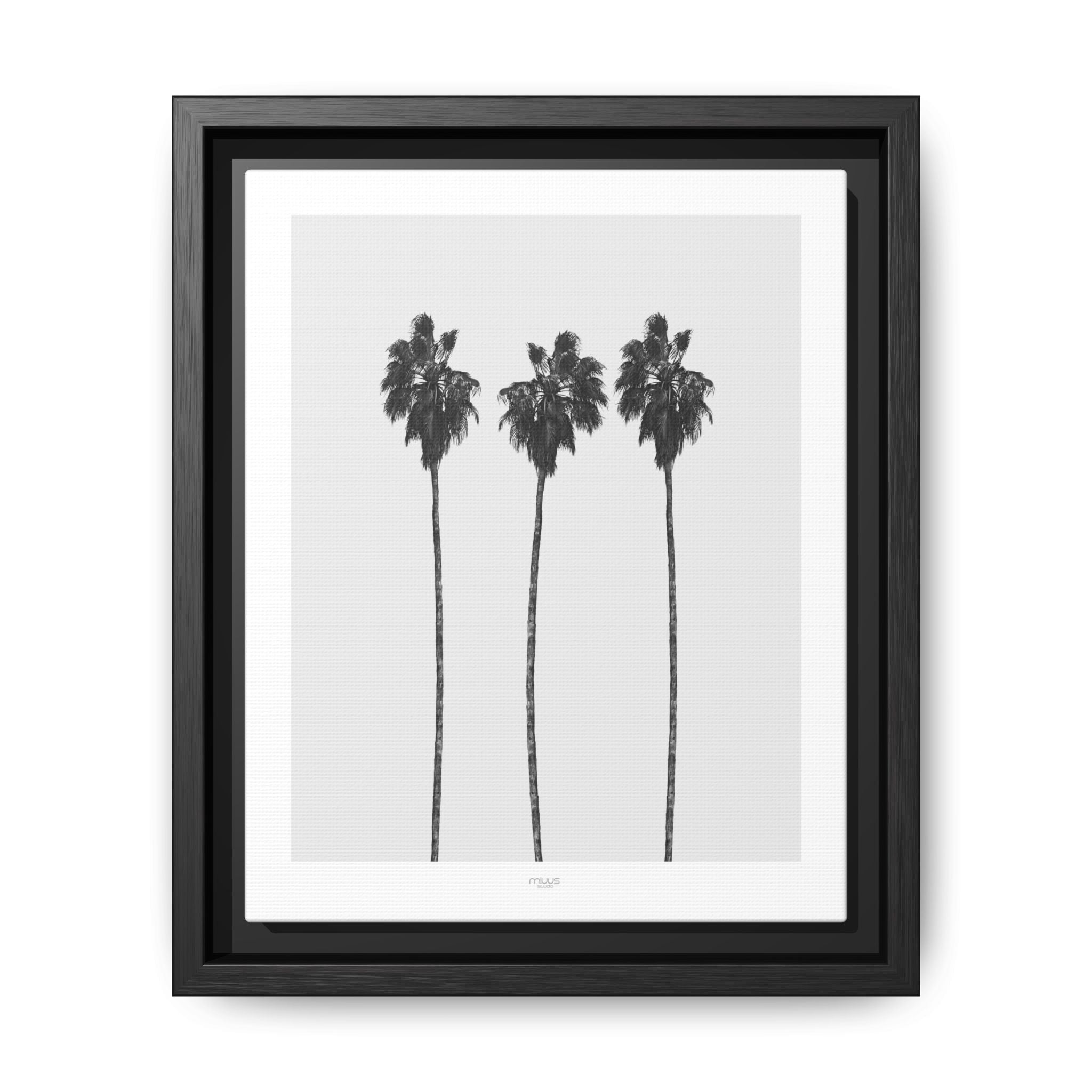 Silver Coast Palm Trio - Framed