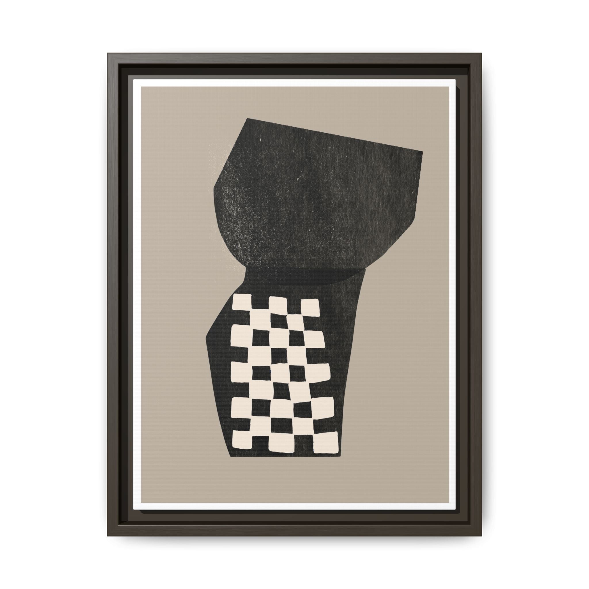 Noir Mosaic Form Balance - Framed