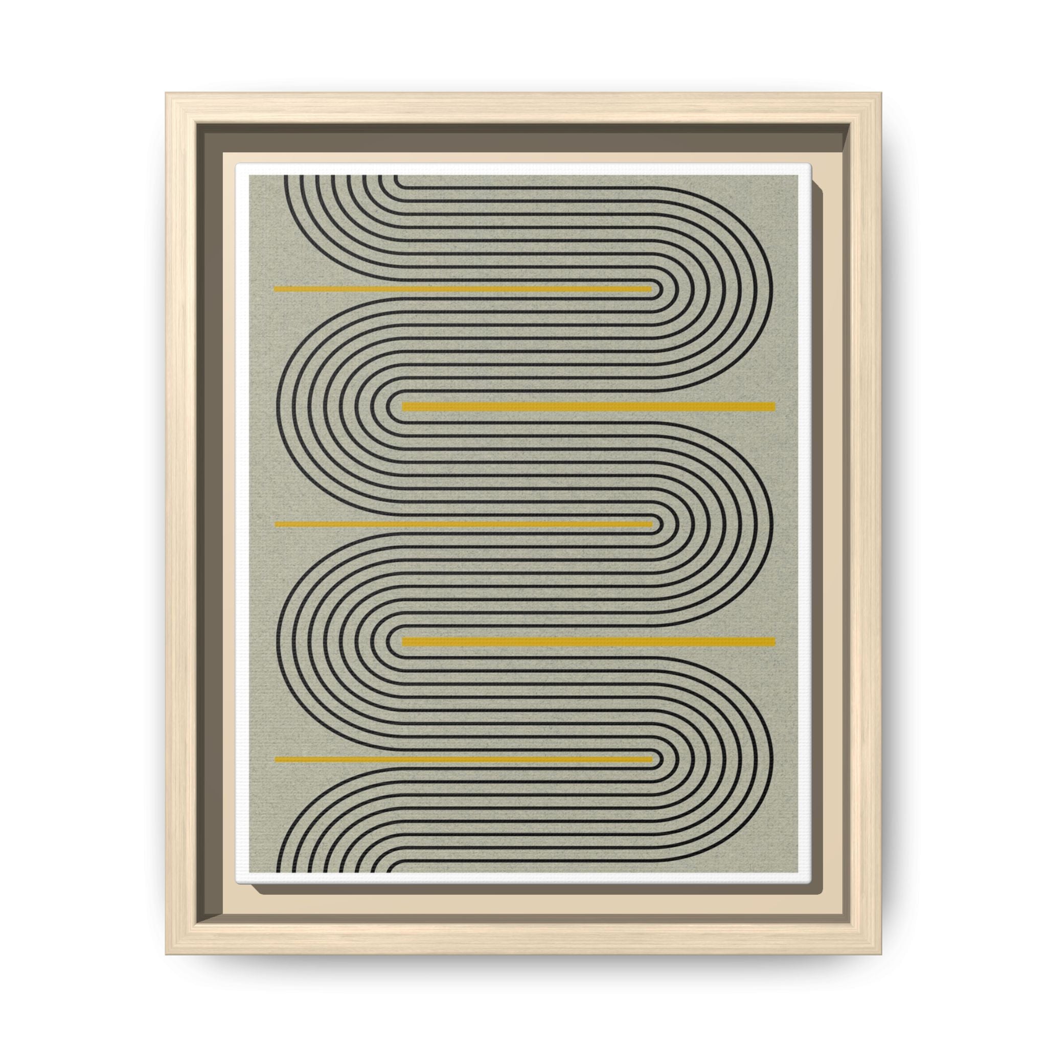 Golden Current Geometry - Framed