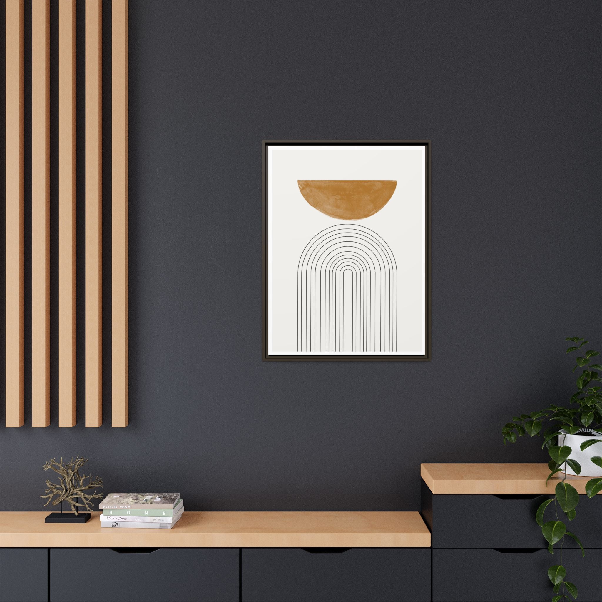 Ochre Horizon Passage - Framed