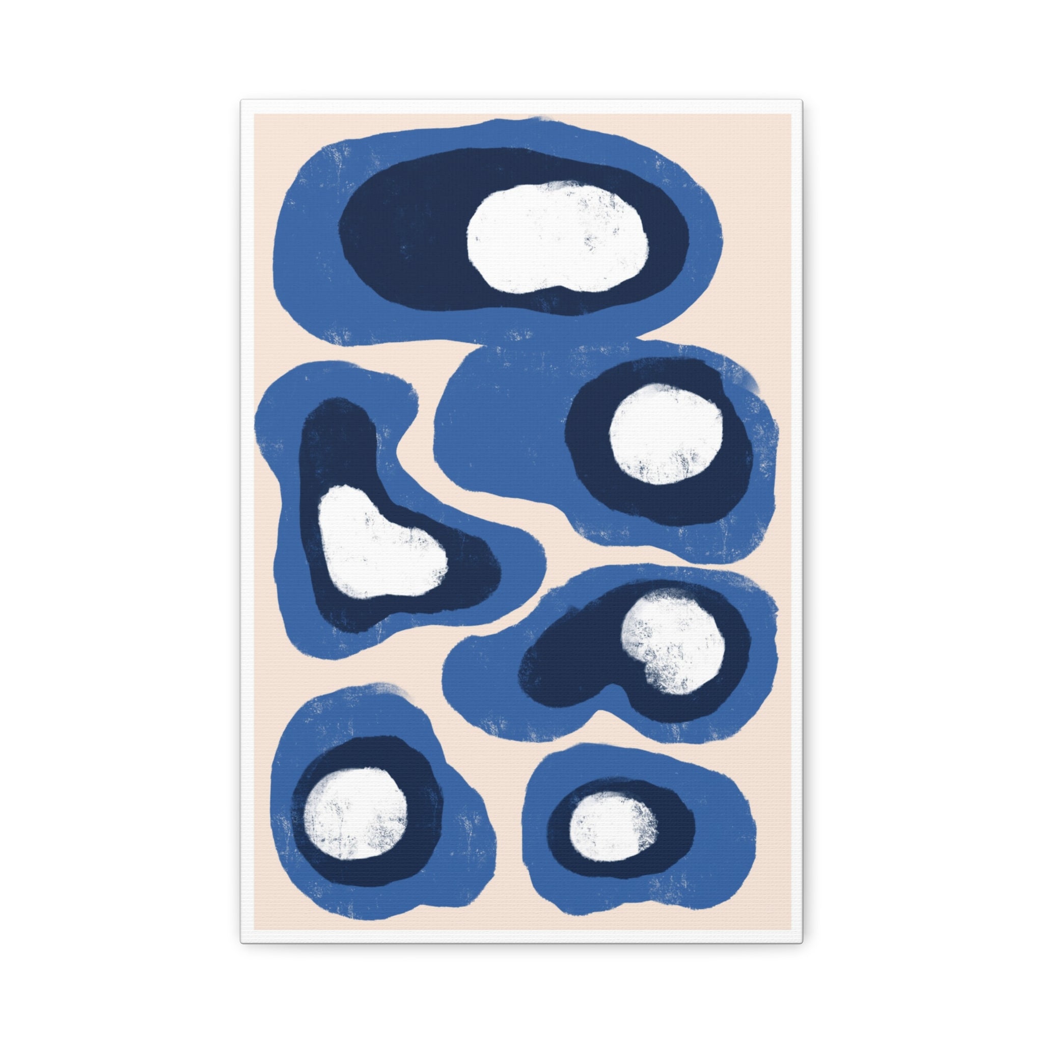Indigo Orbit Mosaic - Canvas