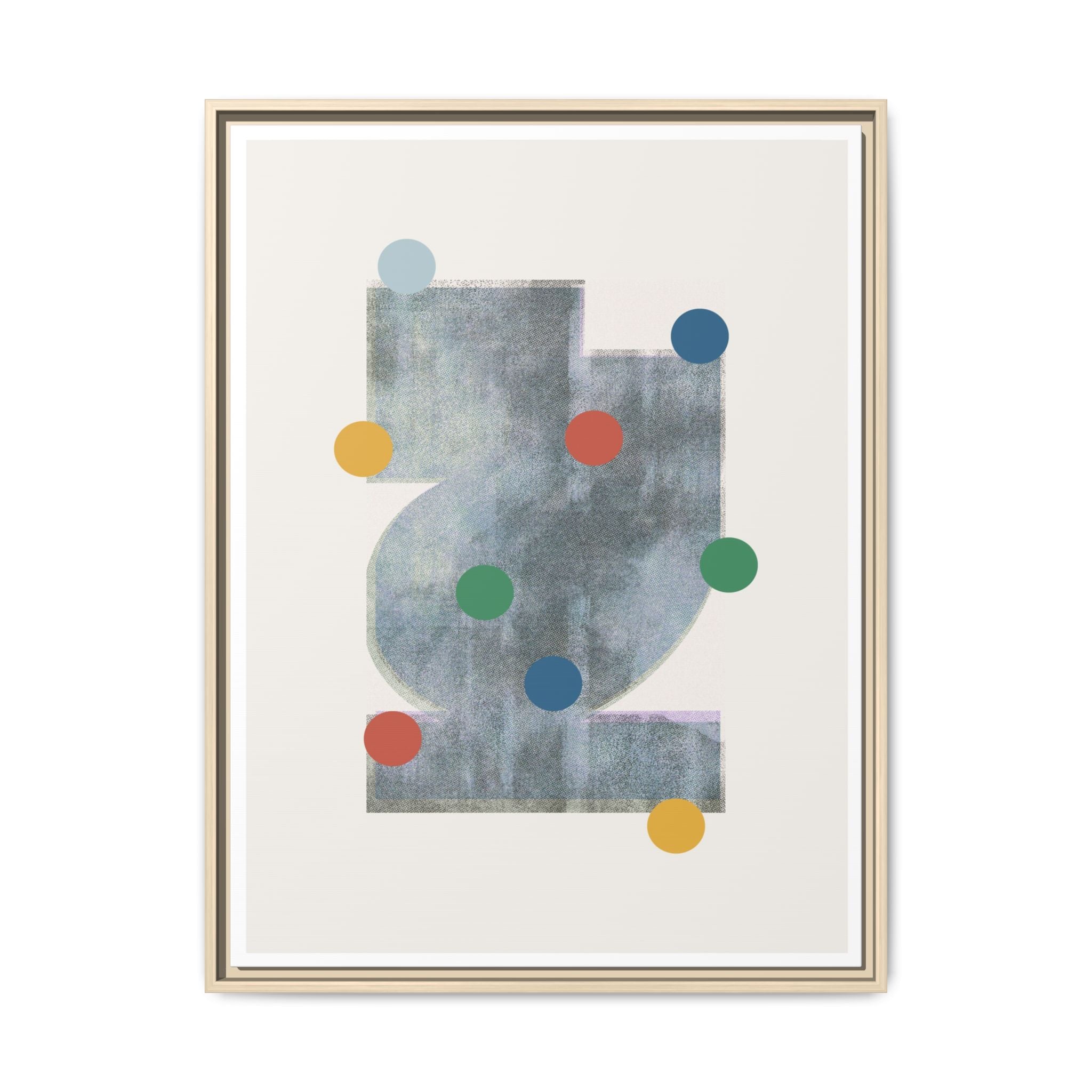 Muted Geometry Reverie - Framed