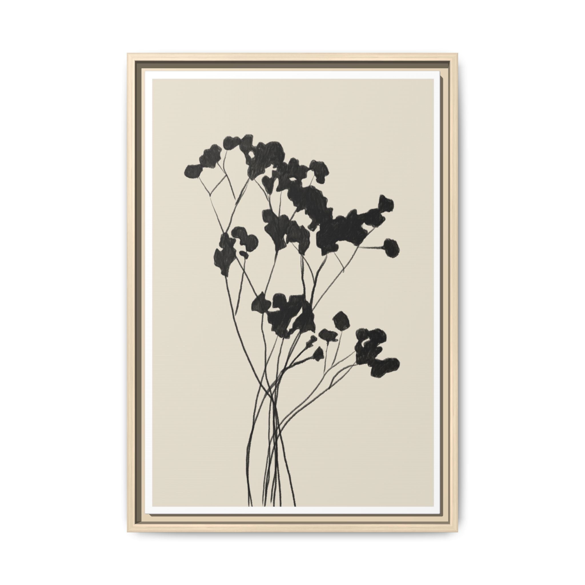 Velvet Bloom Silhouettes - Framed