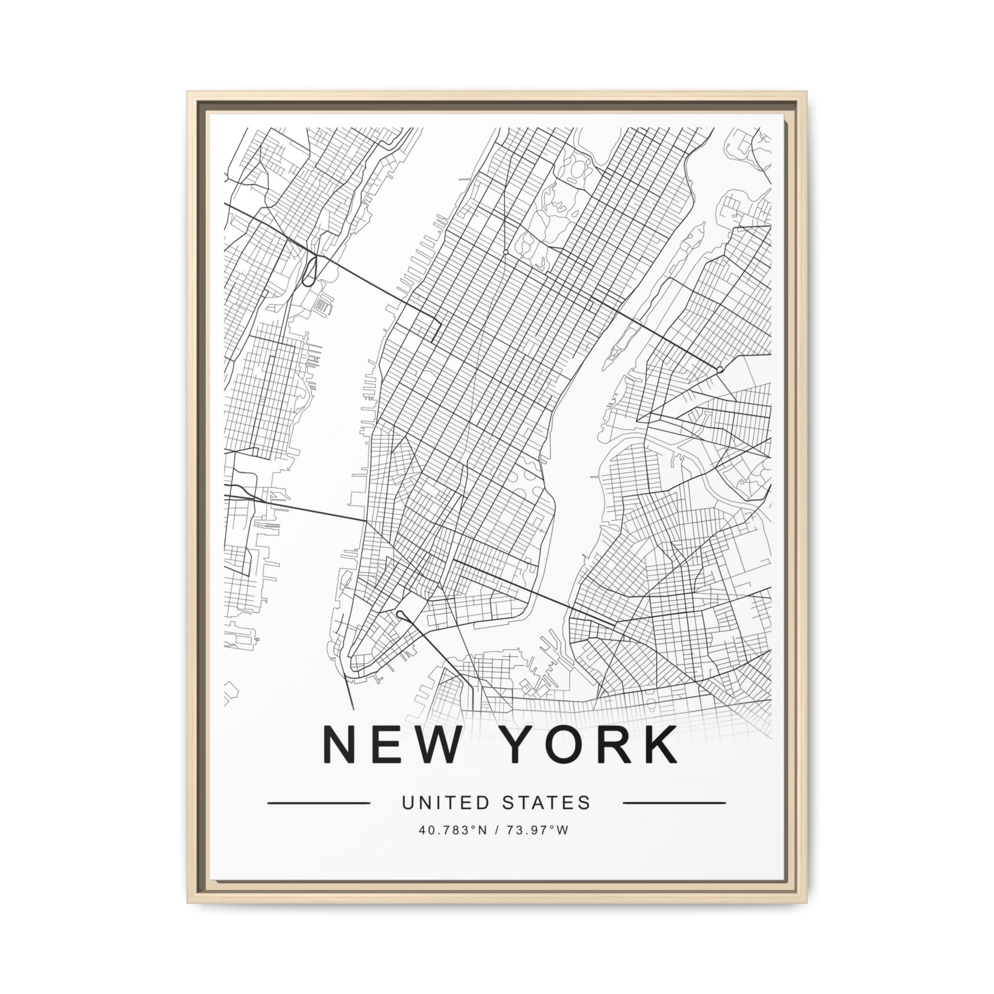 Metropolitan Gridline Reverie - Framed