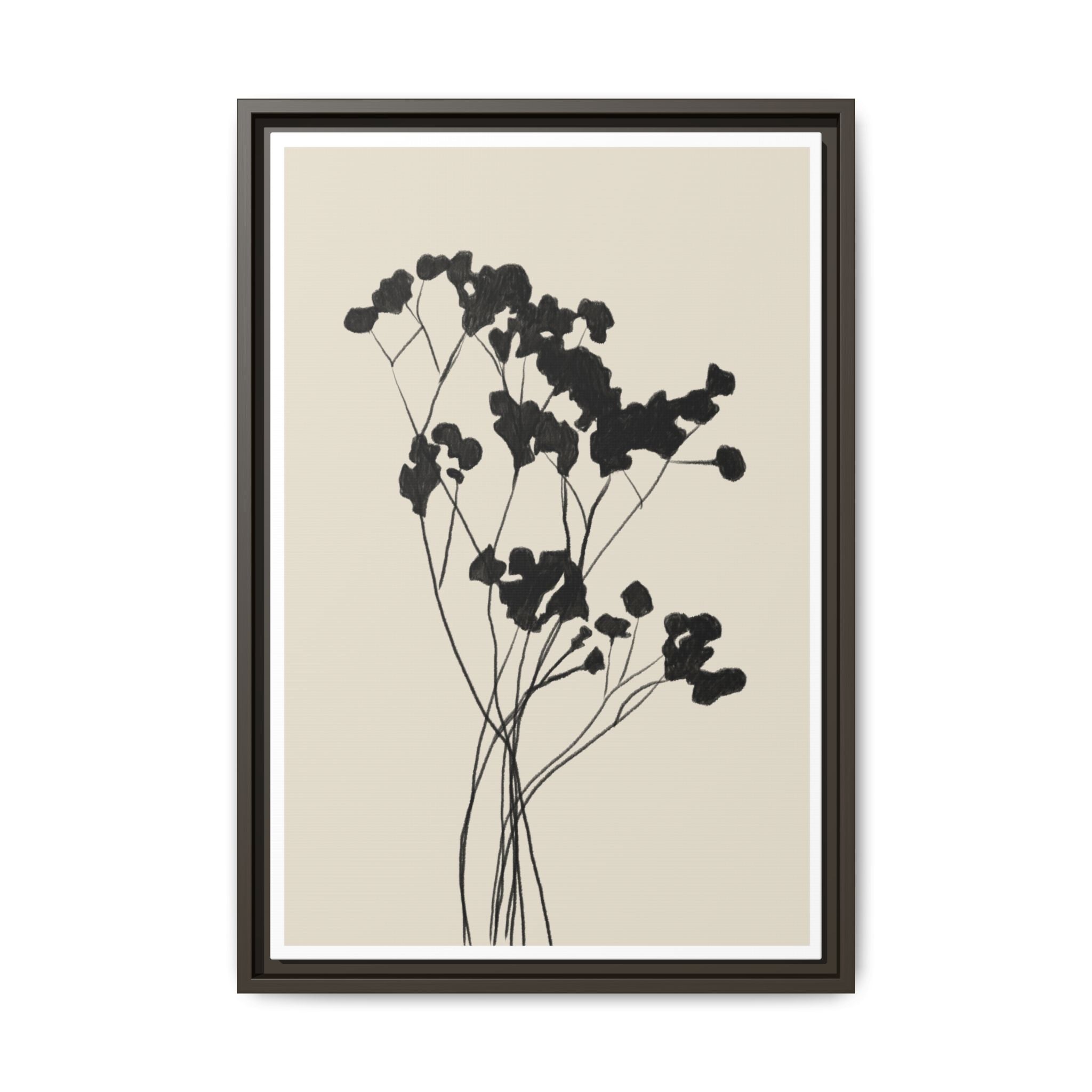 Velvet Bloom Silhouettes - Framed