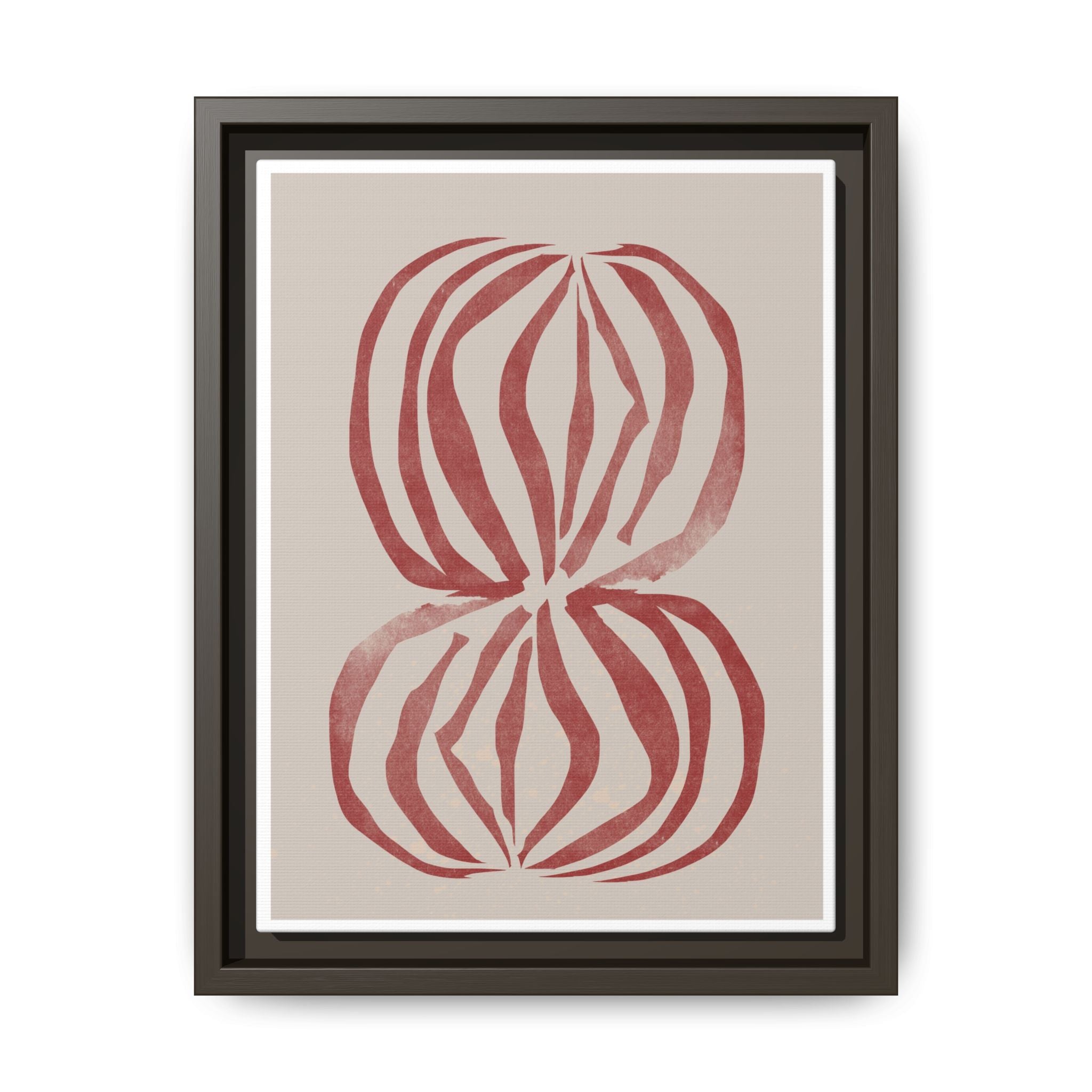 Crimson Petal Echoes - Framed