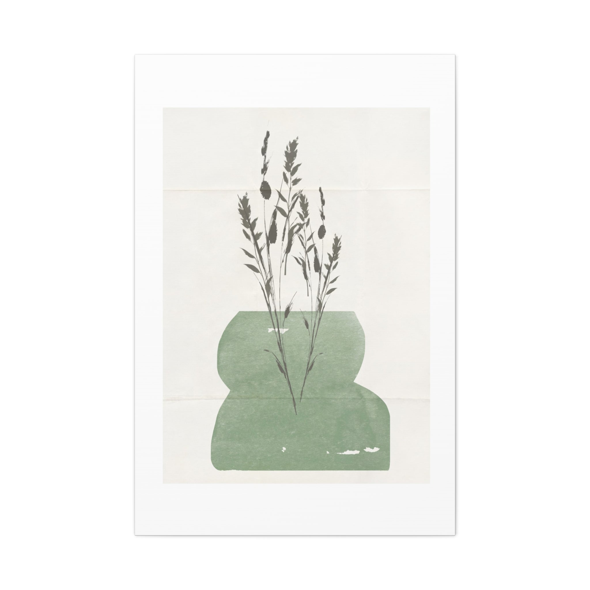Sage Meadow Silhouette - Canvas