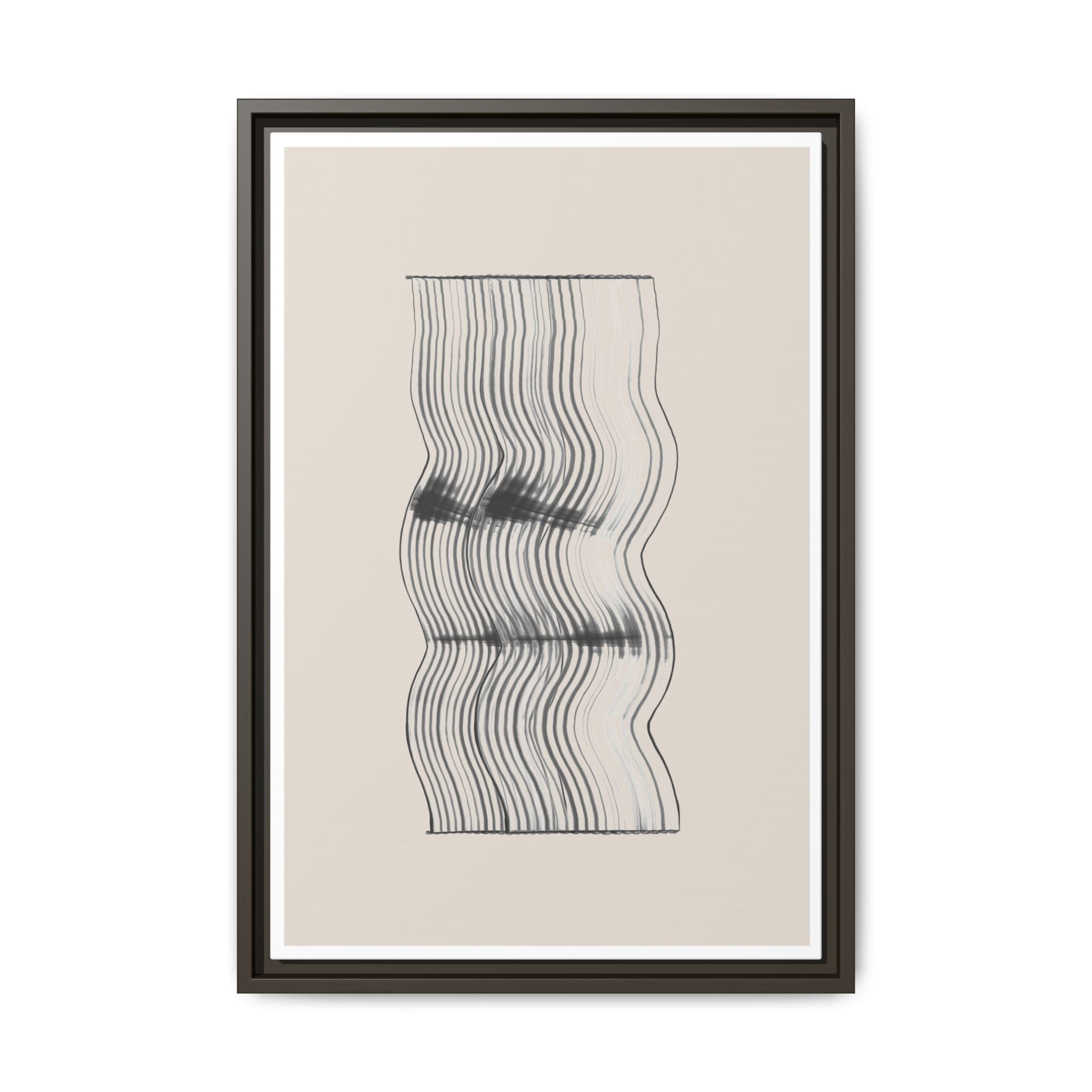Velvet Ripple Linework Flow - Framed