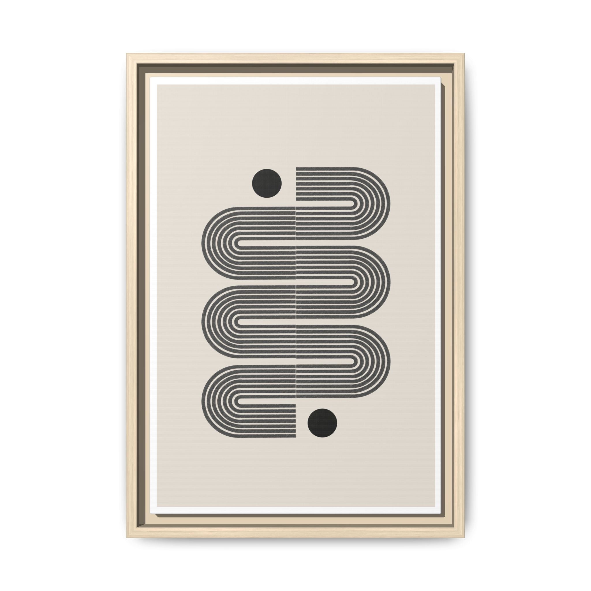 Midnight Circuit Flow - Framed