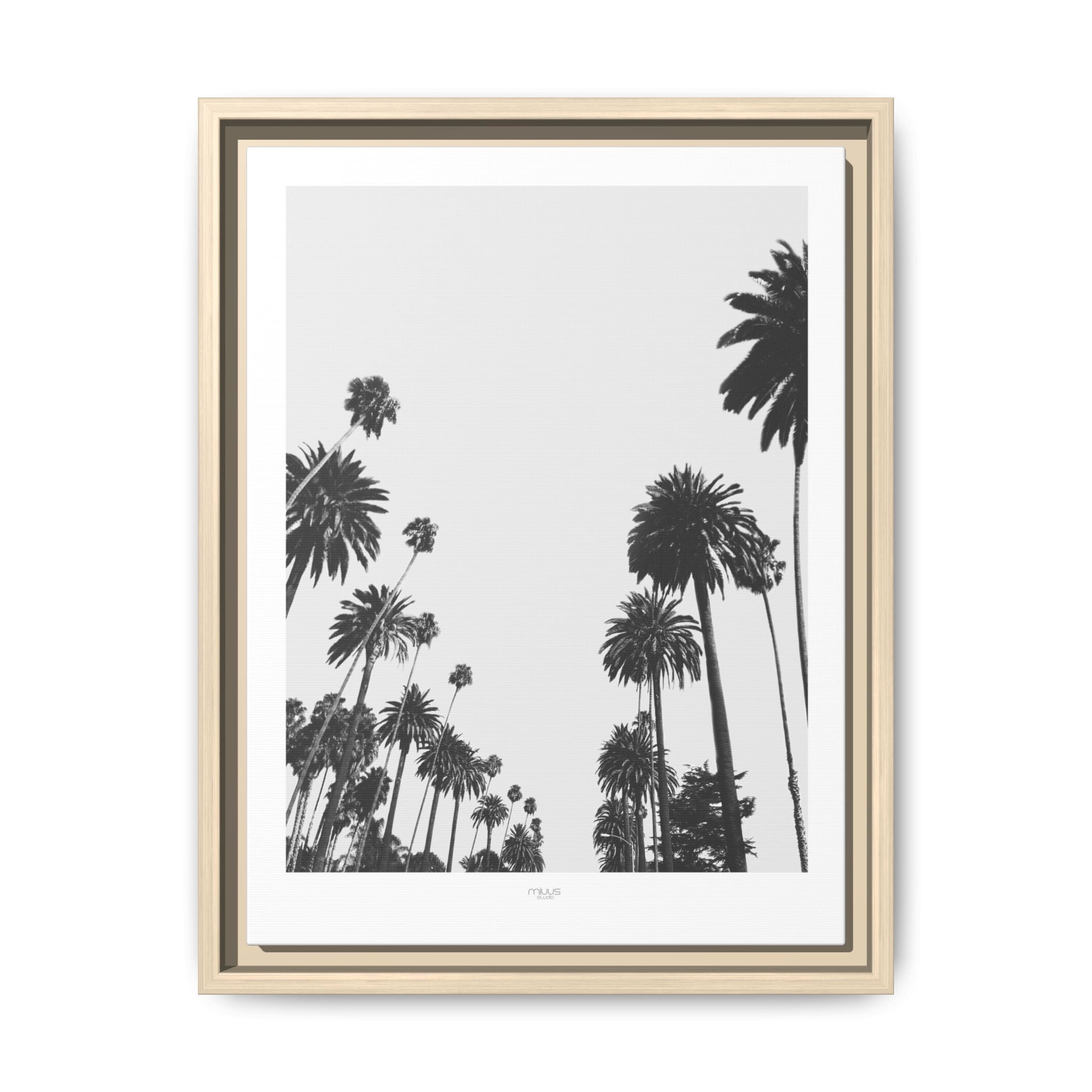 Midnight Palm Reverie - Framed