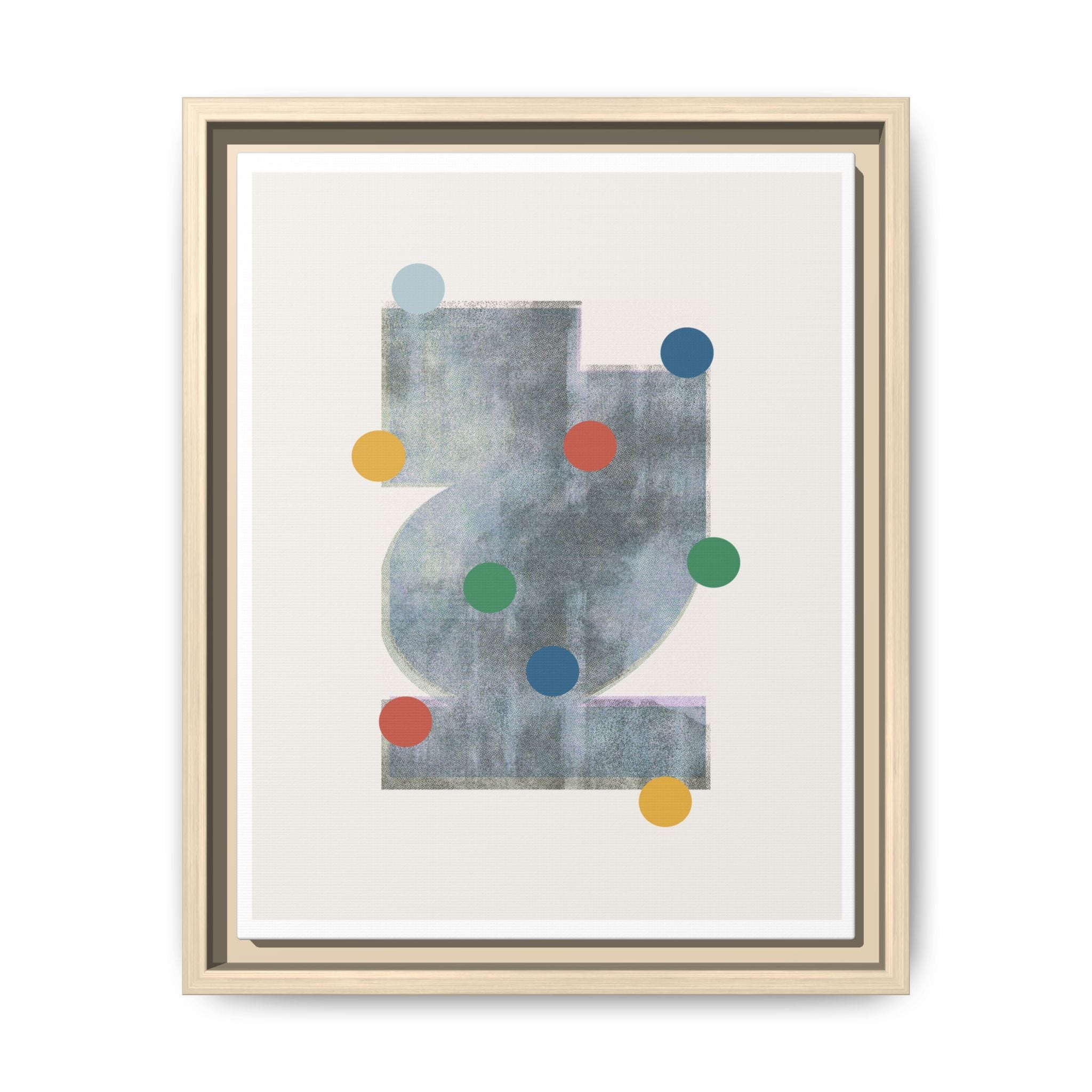 Muted Geometry Reverie - Framed