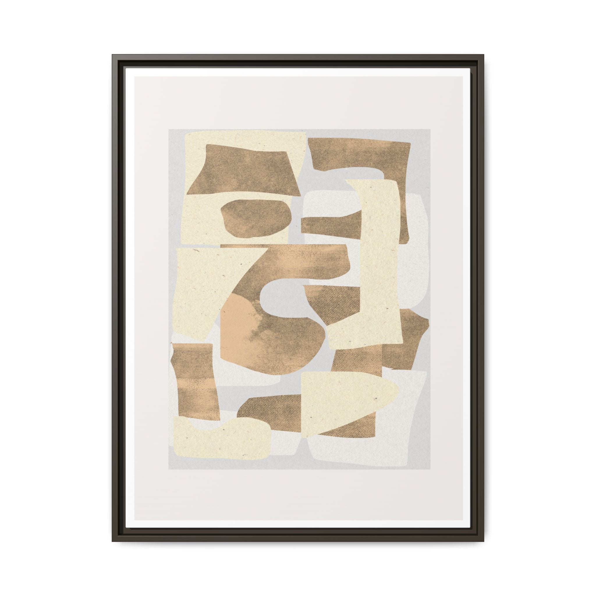 Sandstone Echo Collage Forms - Framed