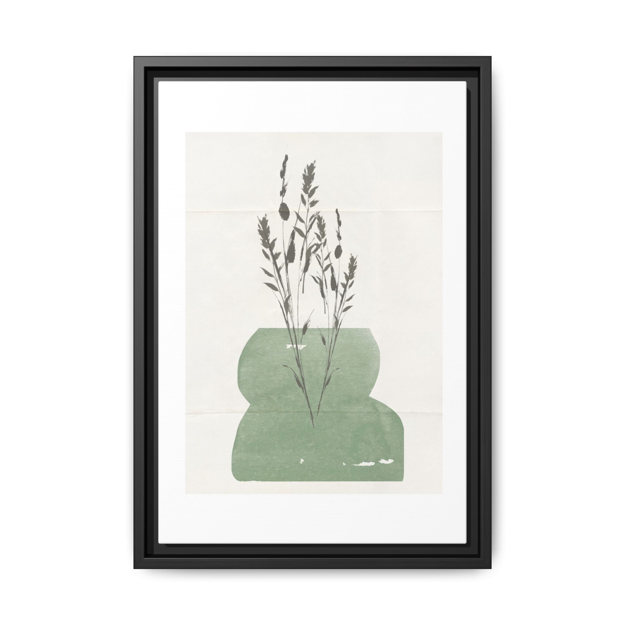 Sage Meadow Silhouette - Framed