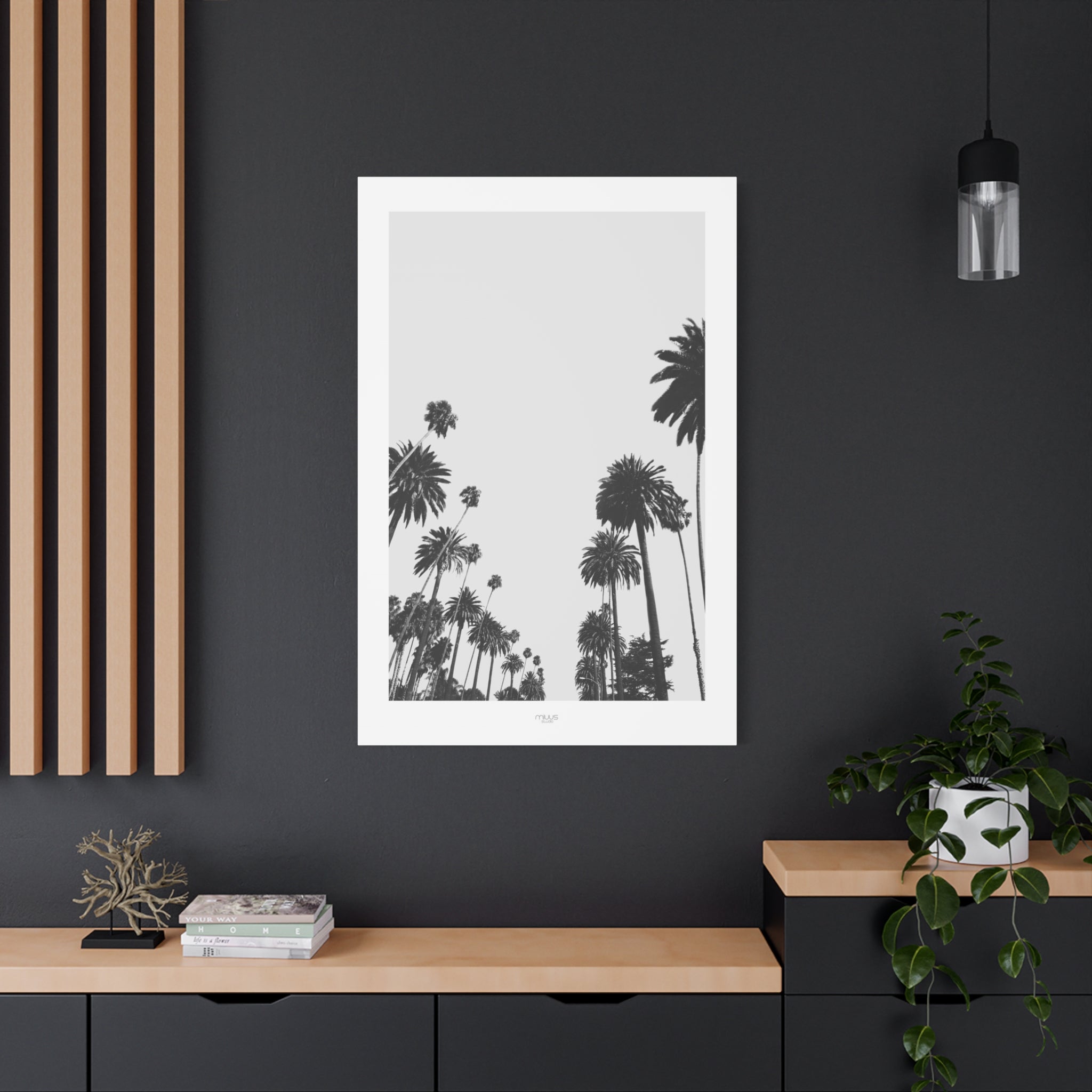 Midnight Palm Reverie - Canvas