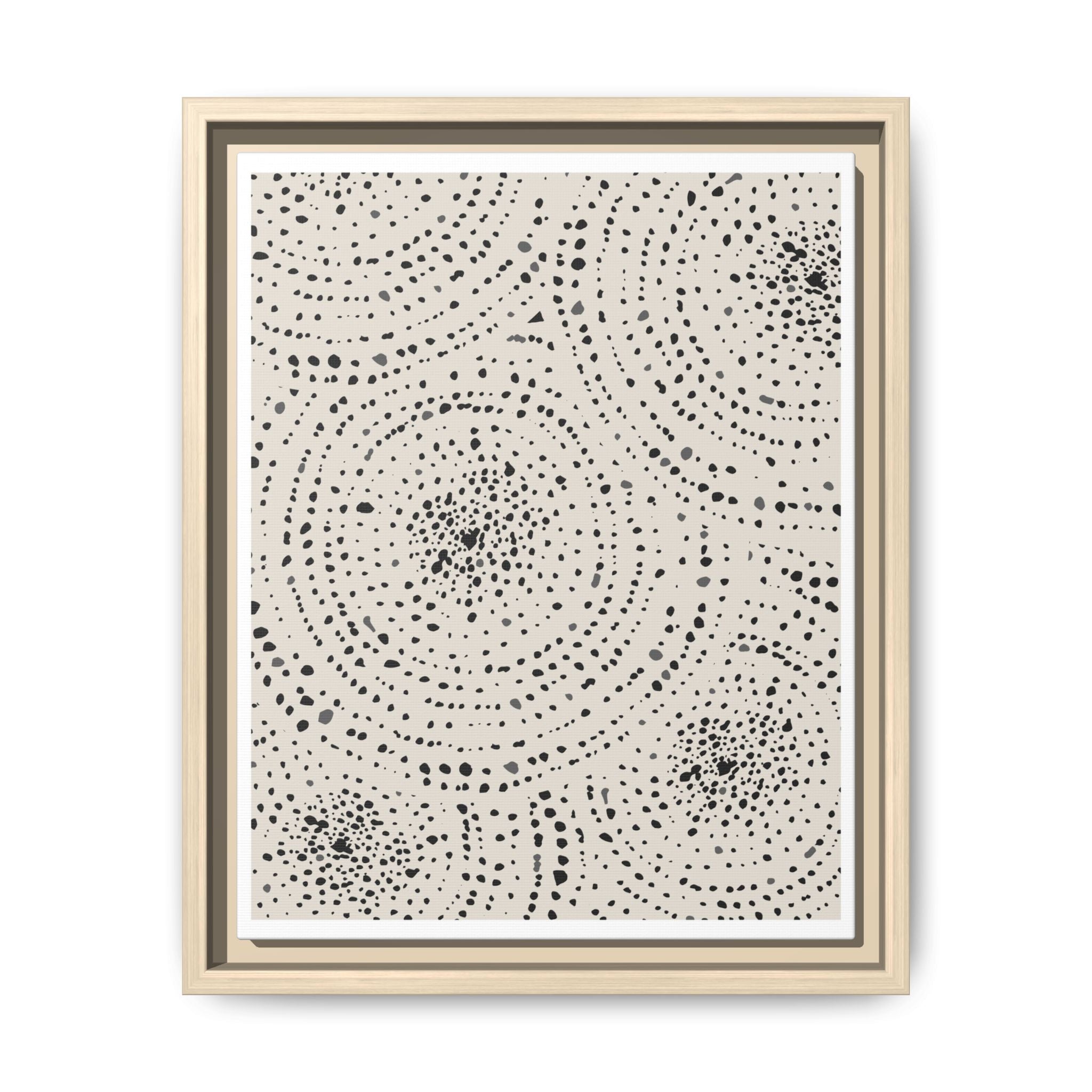 Celestial Pebble Drift Patterns - Framed