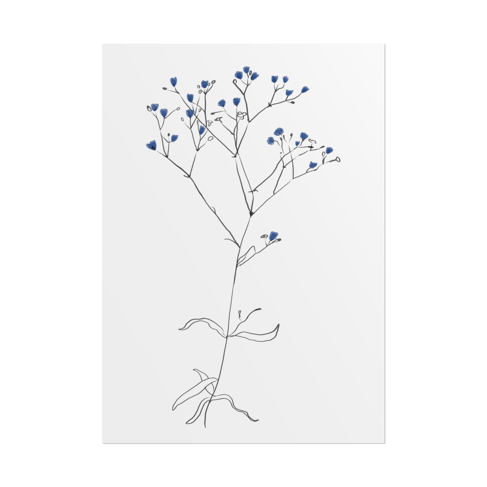 Blue Meadow Whisper - Poster