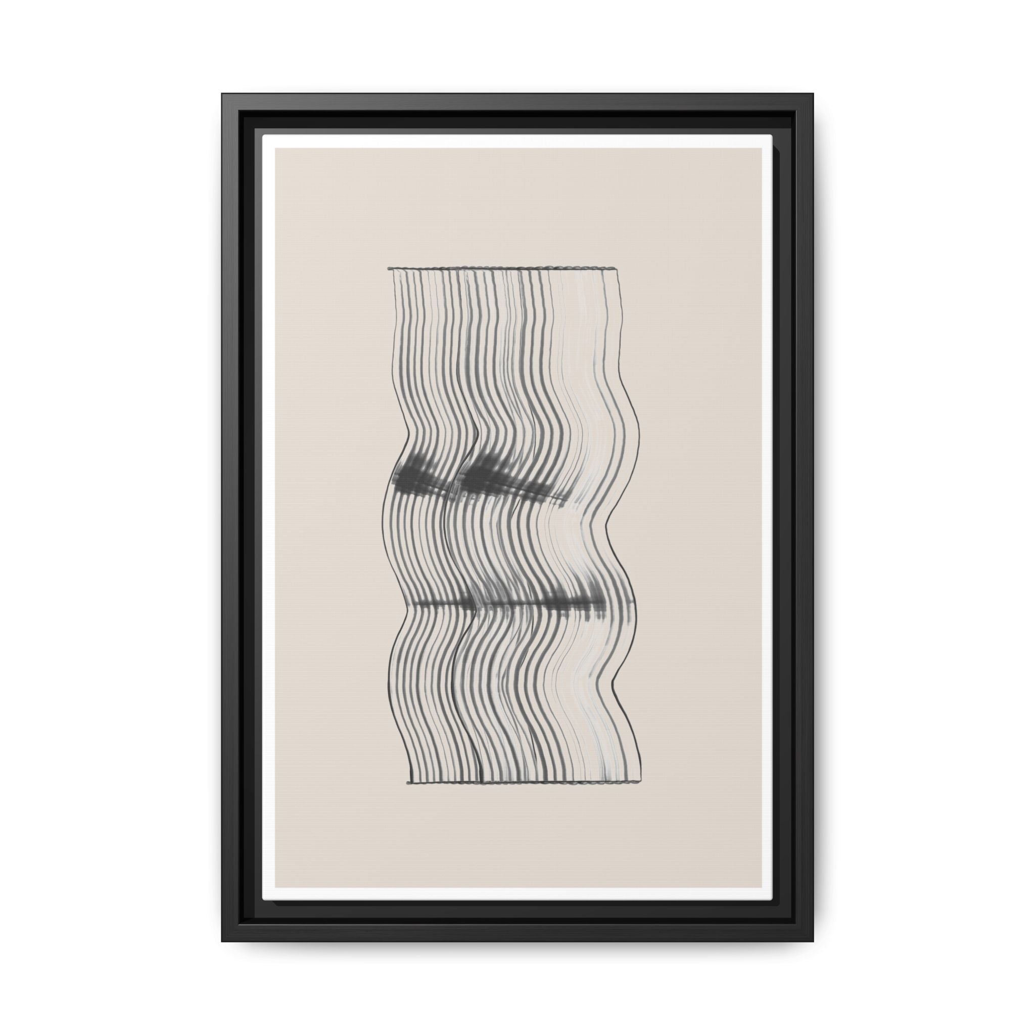 Velvet Ripple Linework Flow - Framed